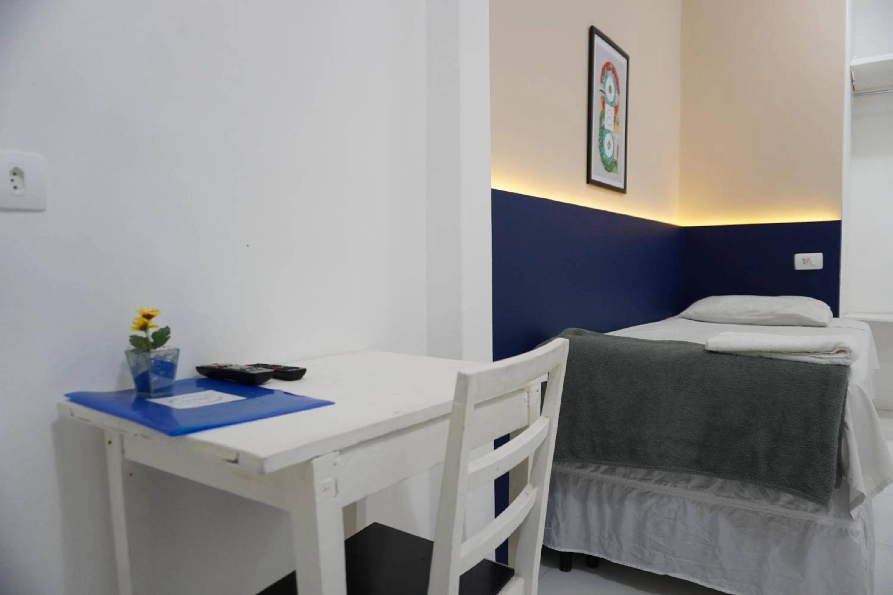 Bed in Copacabana Blue Hotel