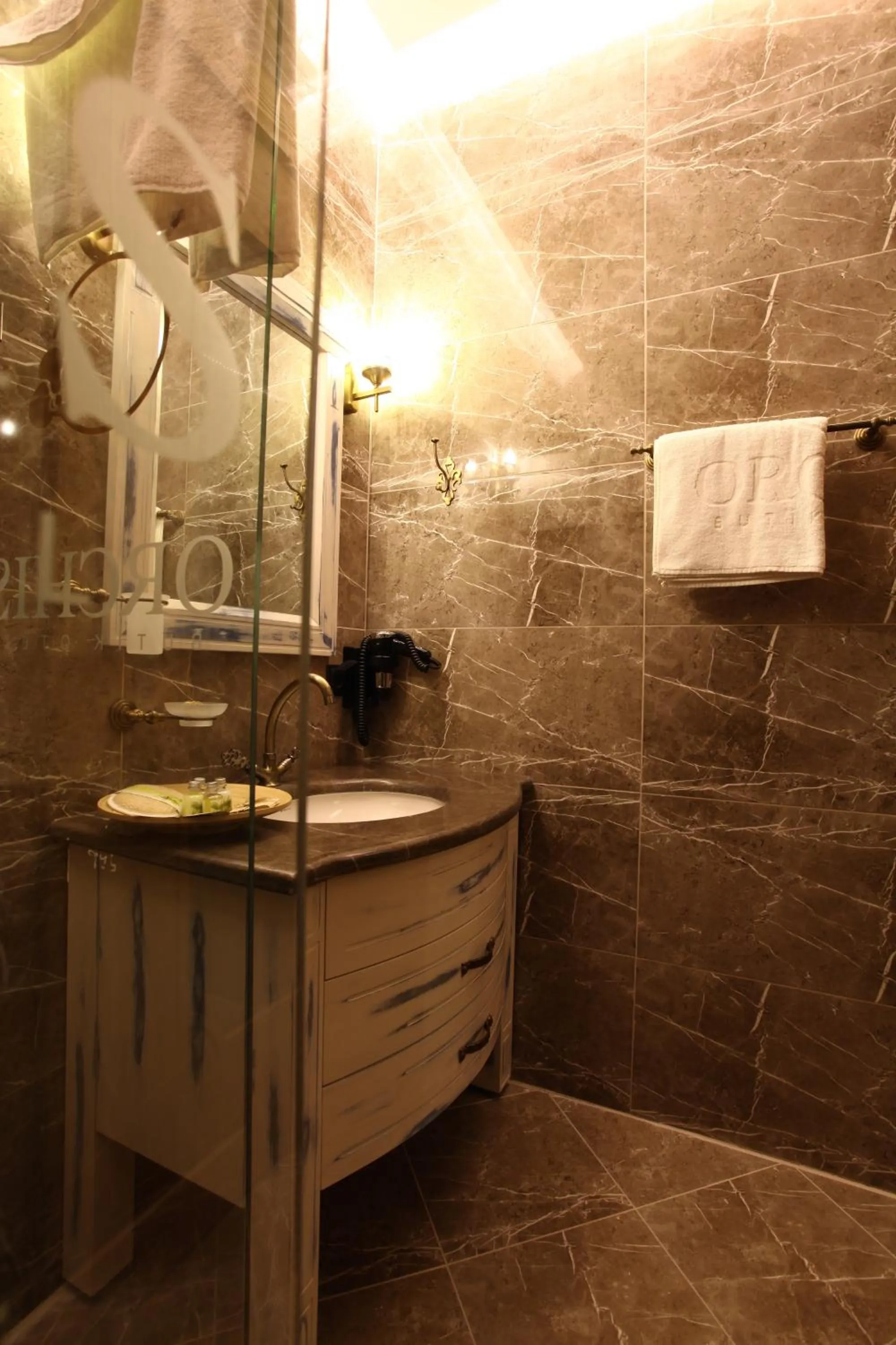 Decorative detail in Orchis Hotel