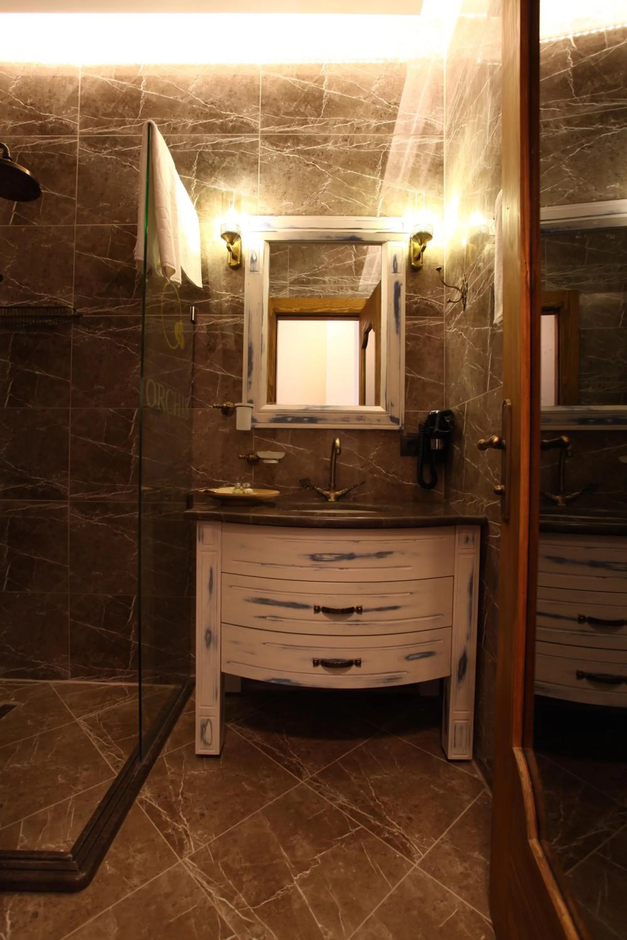 Decorative detail in Orchis Hotel