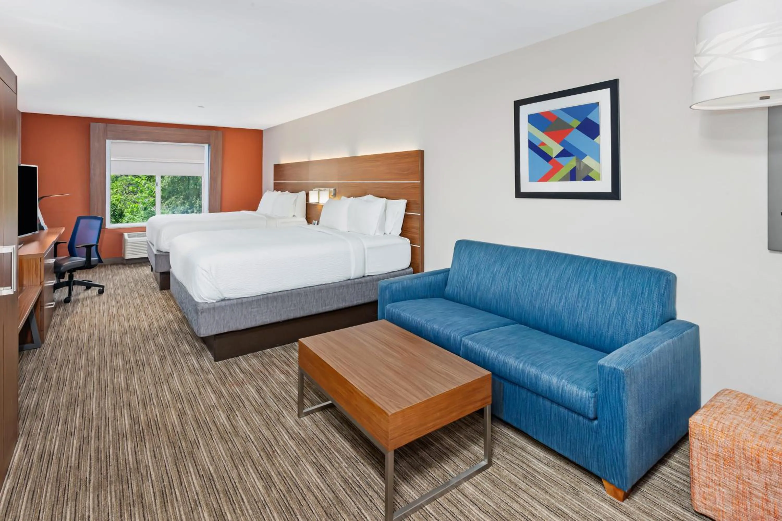 Bedroom, Bed in Holiday Inn Express Hotel & Suites Chicago South Lansing by IHG