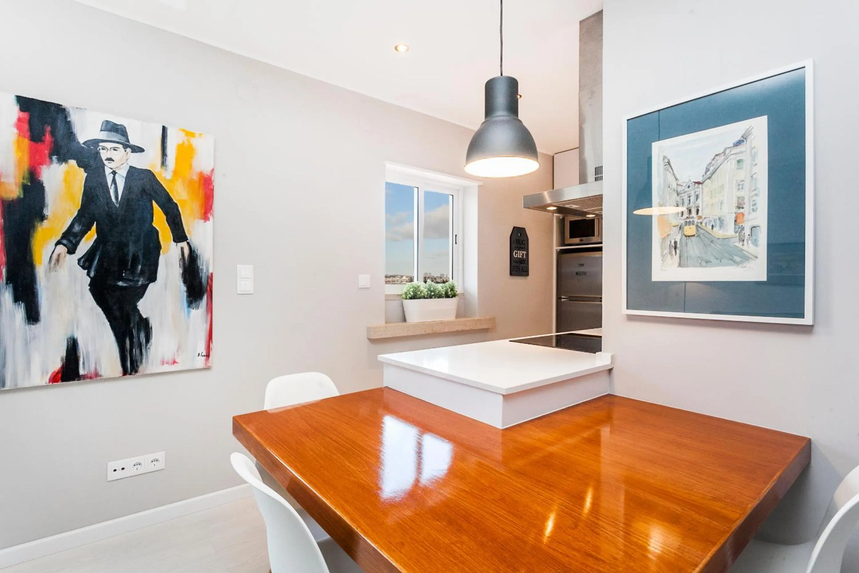 Kitchen or kitchenette in Bright Visconde Apartment