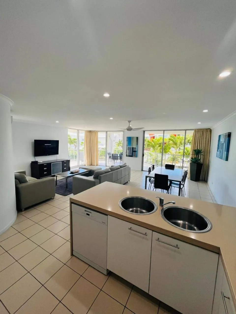 Living room in at Marina Shores