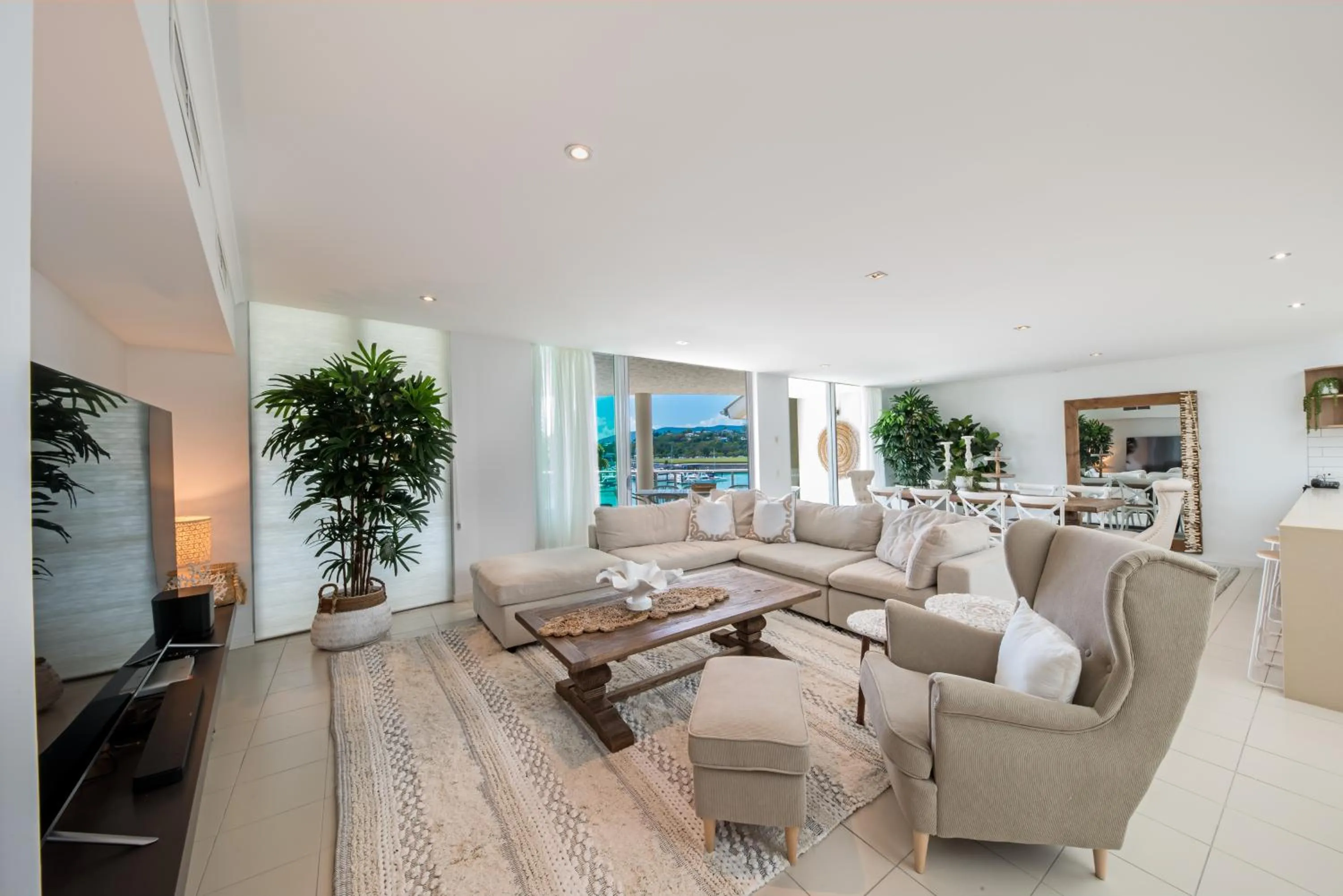 Living room in at Marina Shores