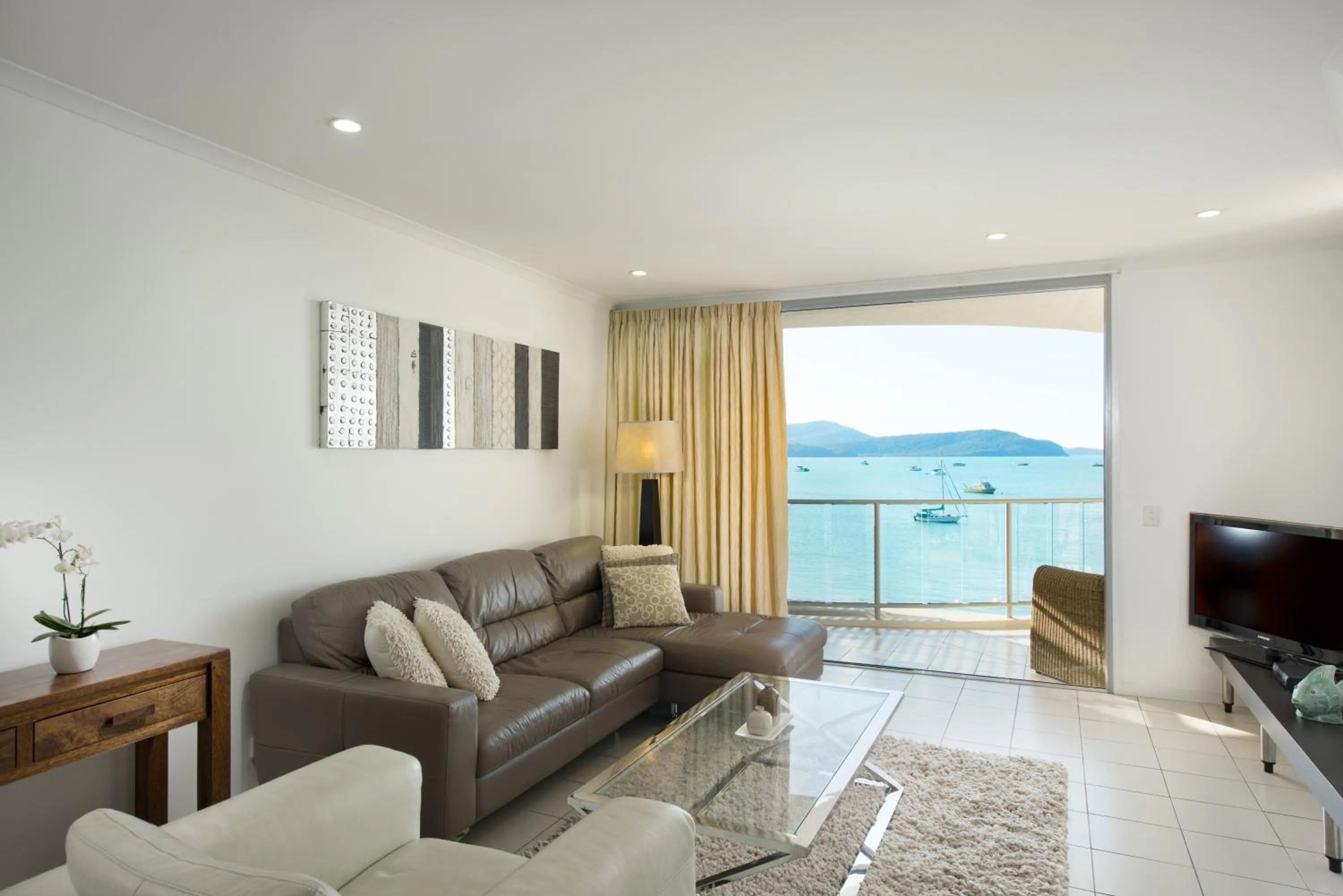 Living room in at Marina Shores