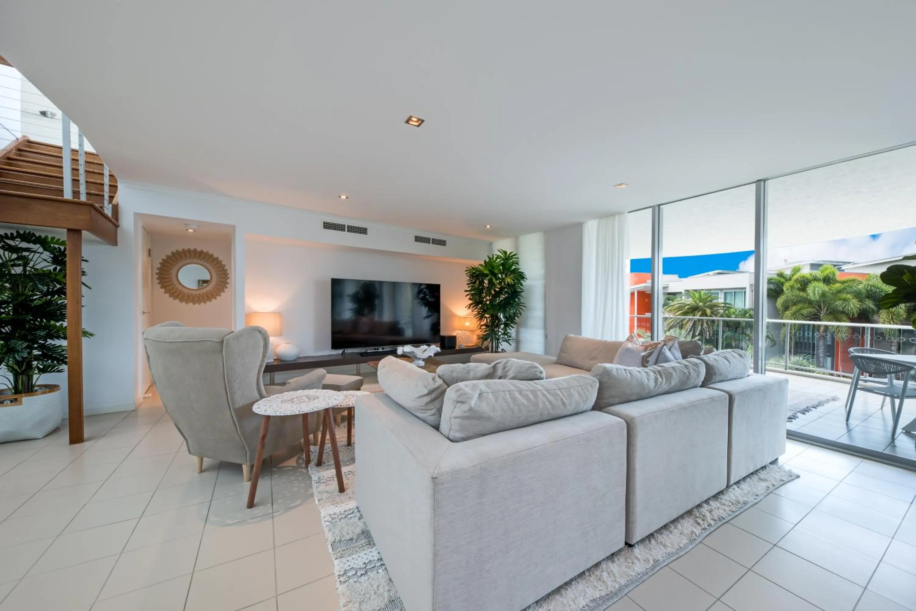 Living room in at Marina Shores