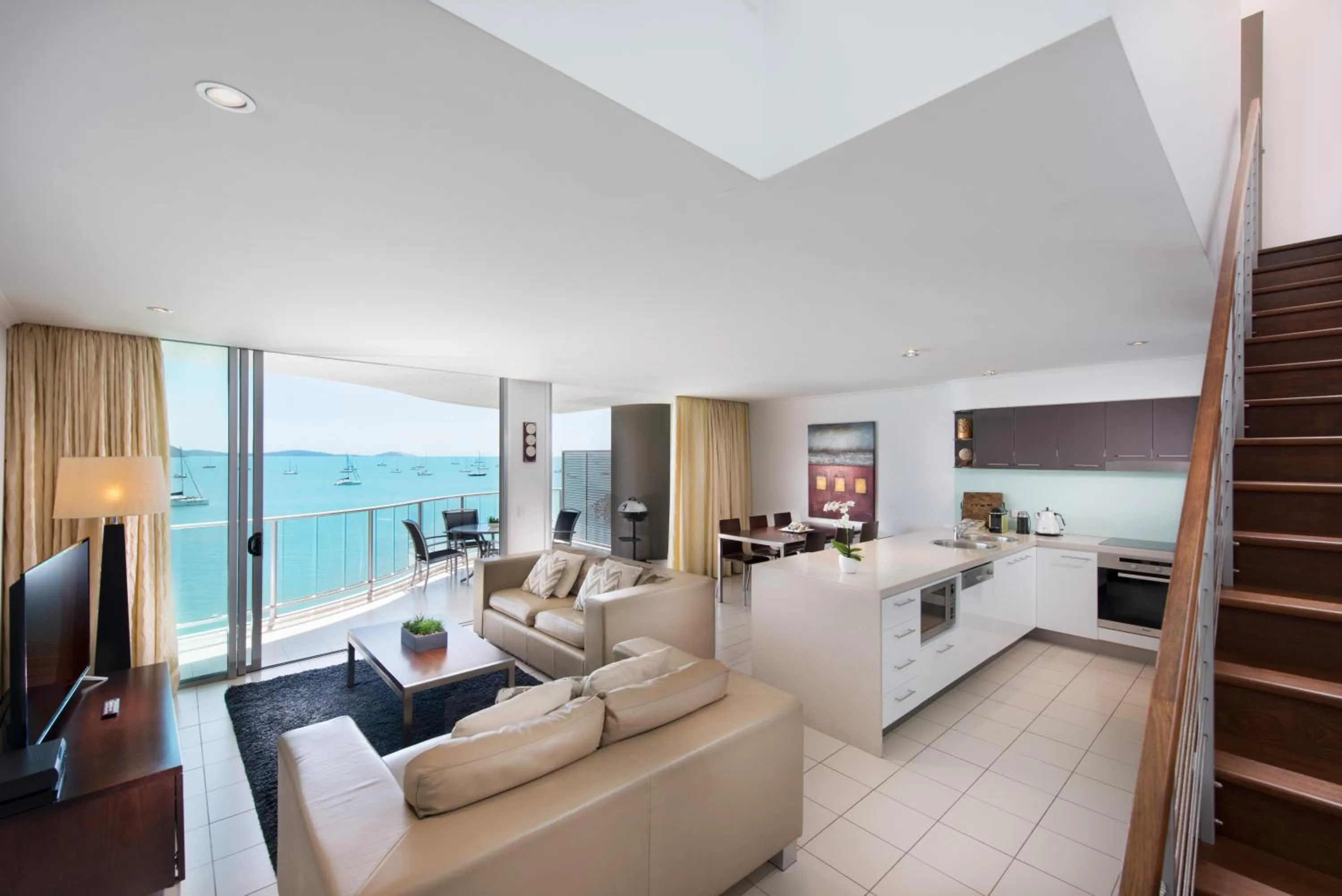 Living room in at Marina Shores