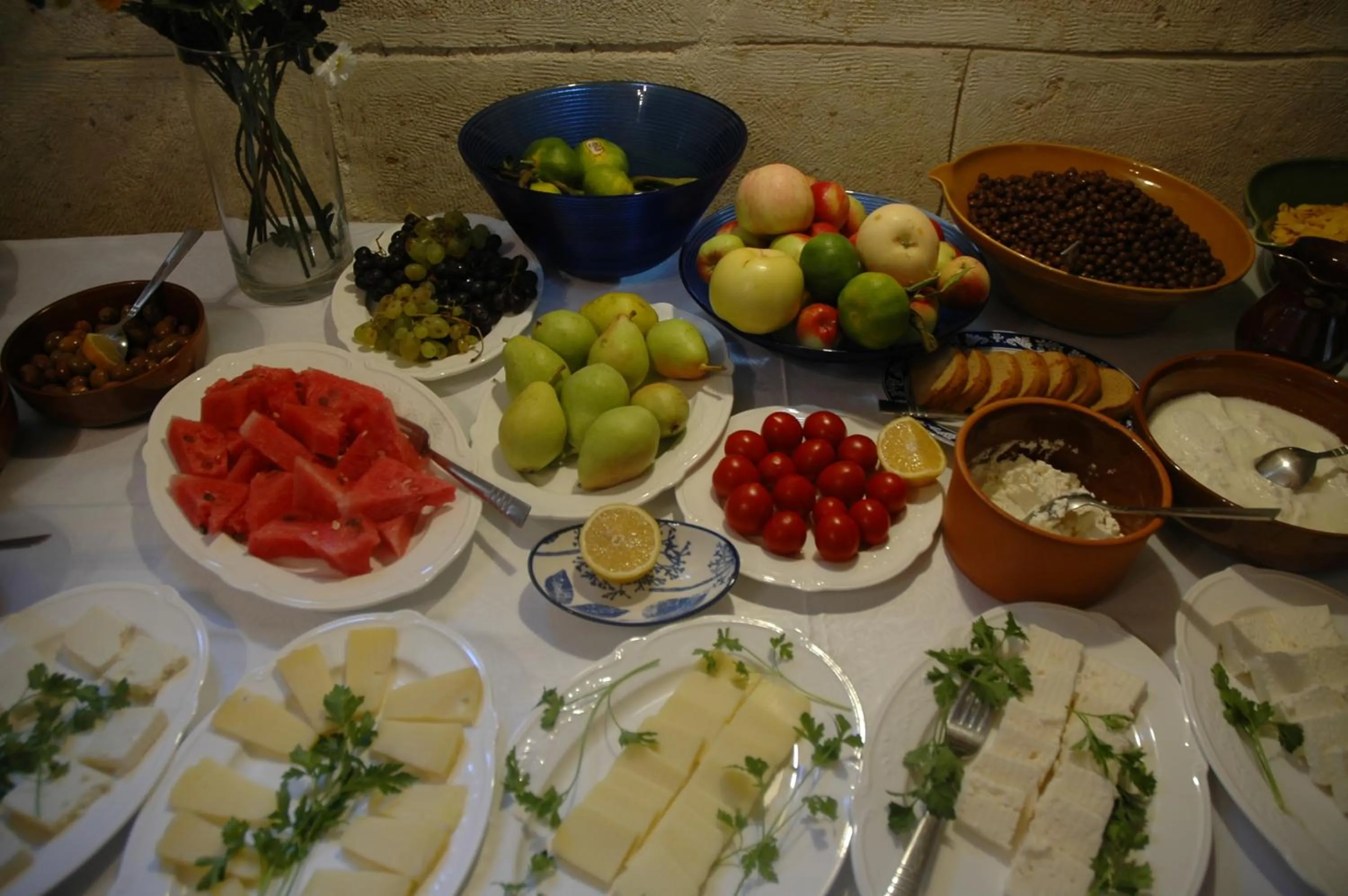 Asian breakfast in Elkep Evi Cave Hotel