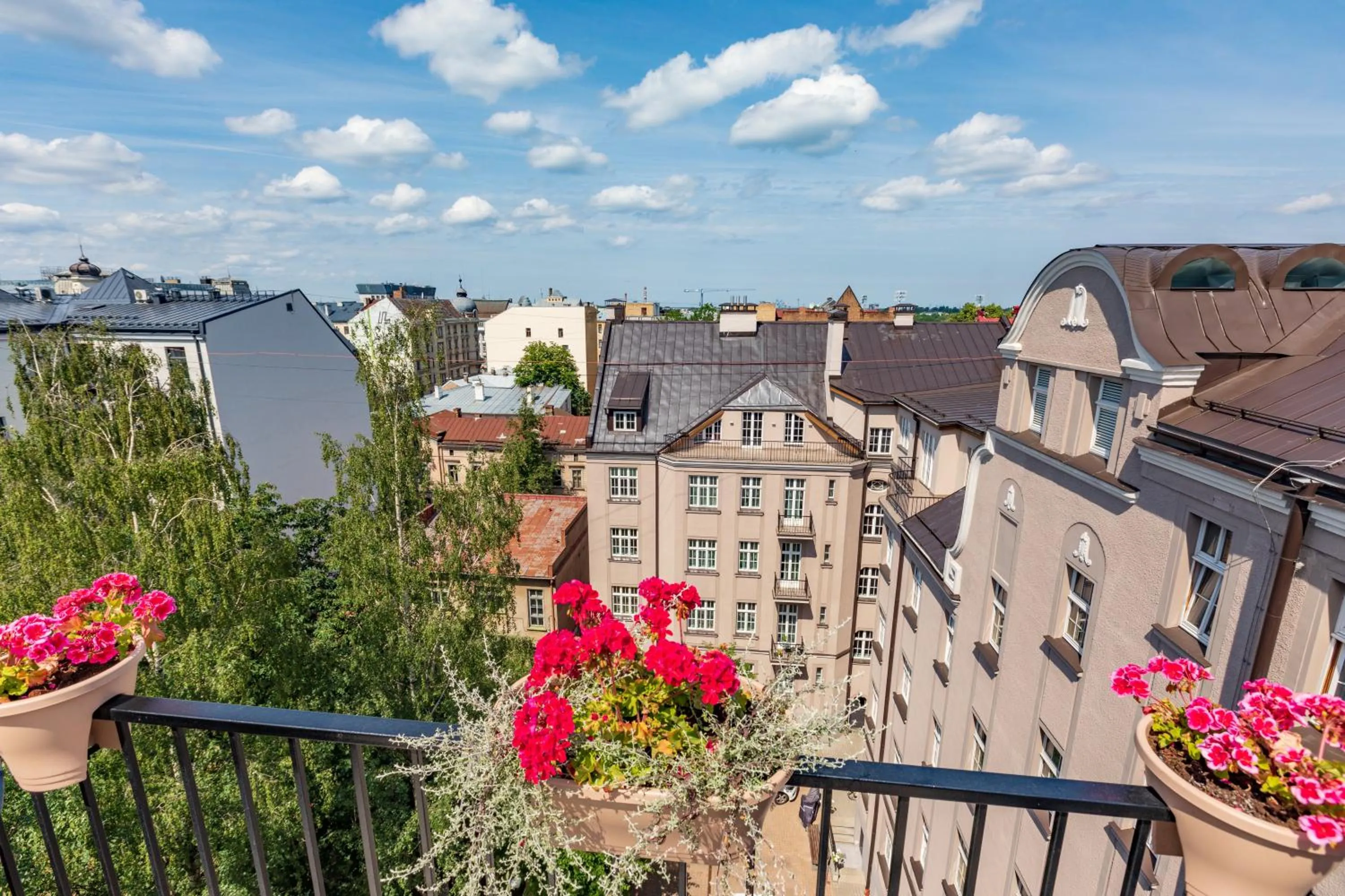 Balcony/Terrace in Riga Lux Apartments - Skolas