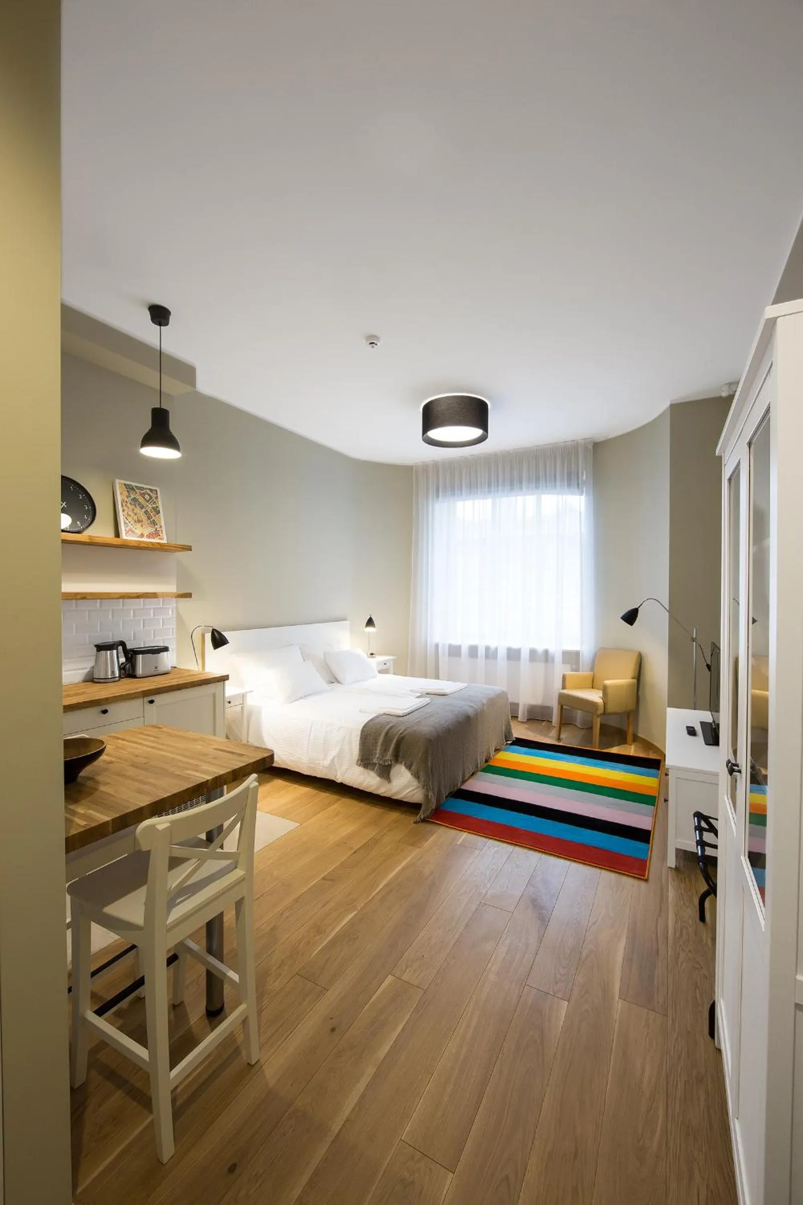 Living room, Bed in Riga Lux Apartments - Skolas