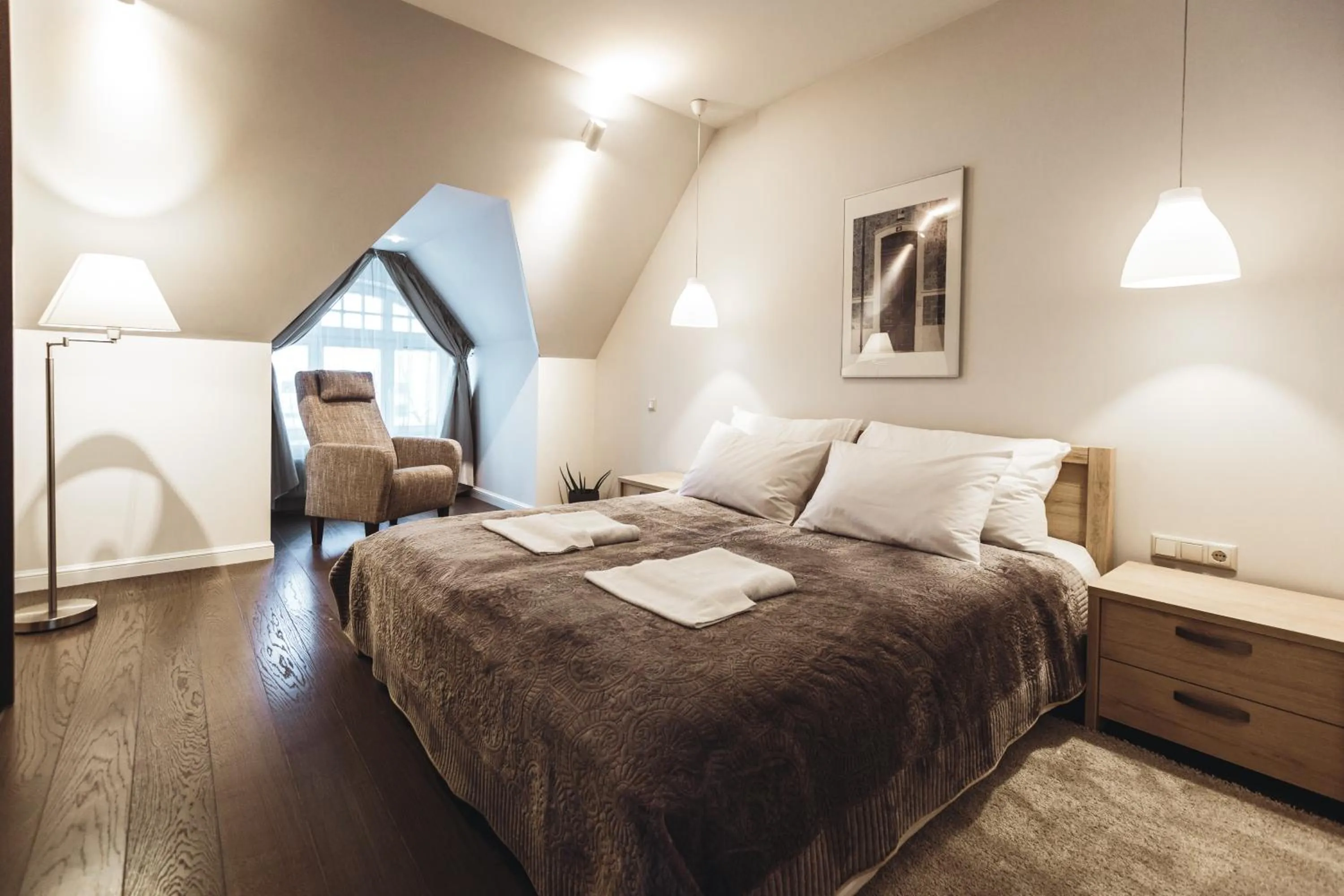 Bedroom, Bed in Riga Lux Apartments - Skolas