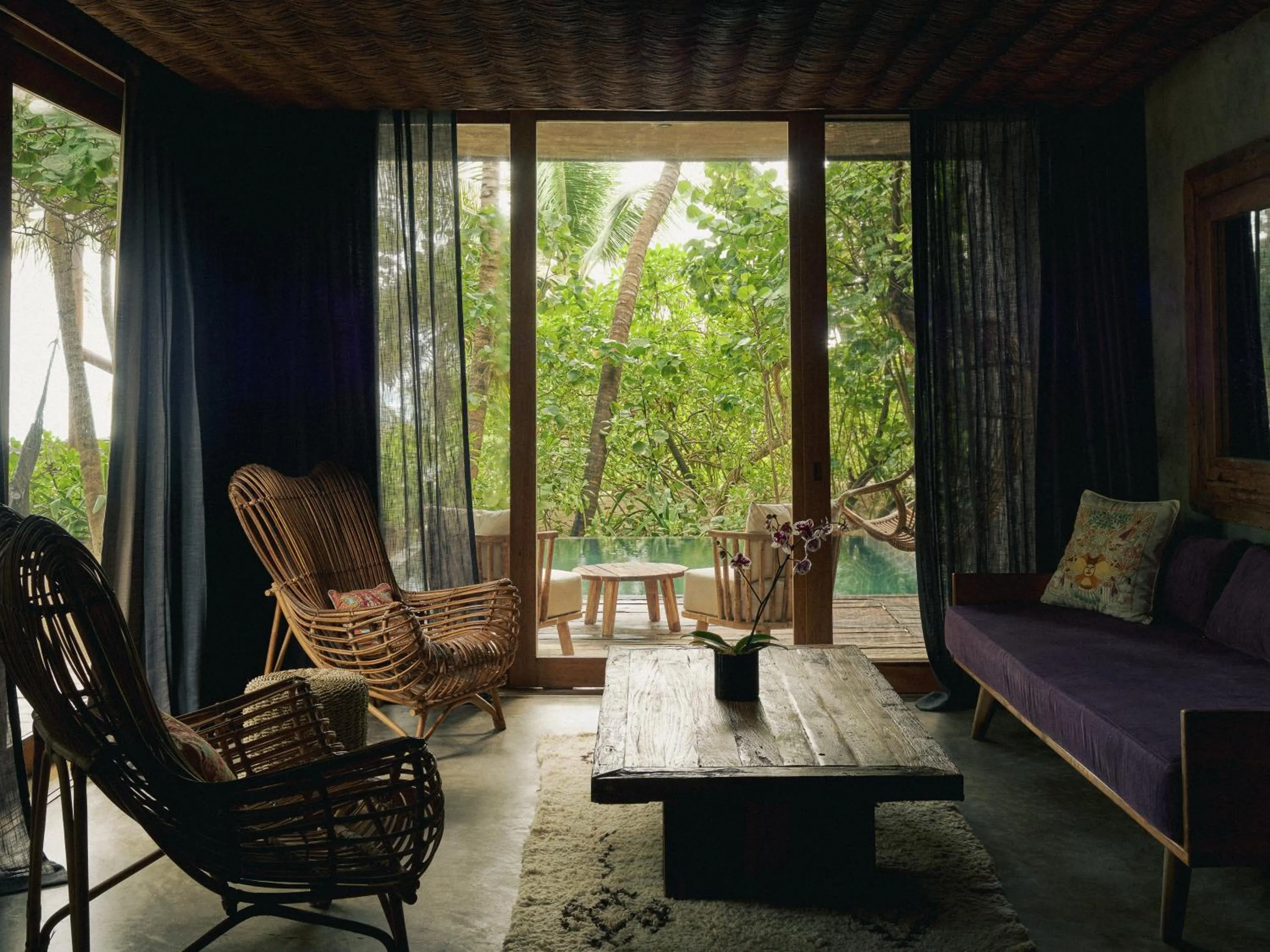 Seating area in BE Destination Tulum