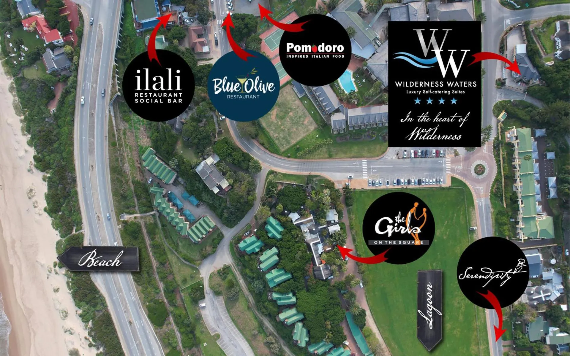 Location in Wilderness Waters Boutique Suites - Adults Only