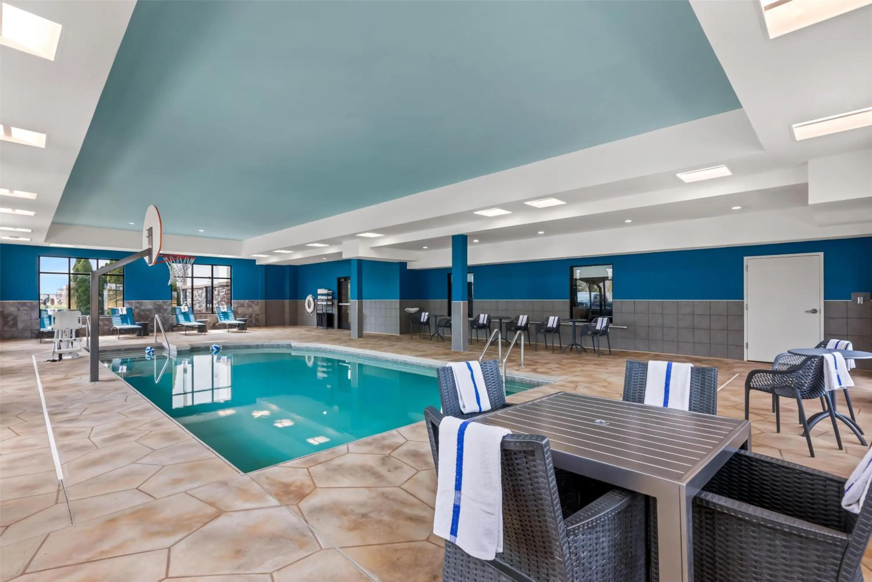 Pool view in Hampton Inn Fond du Lac