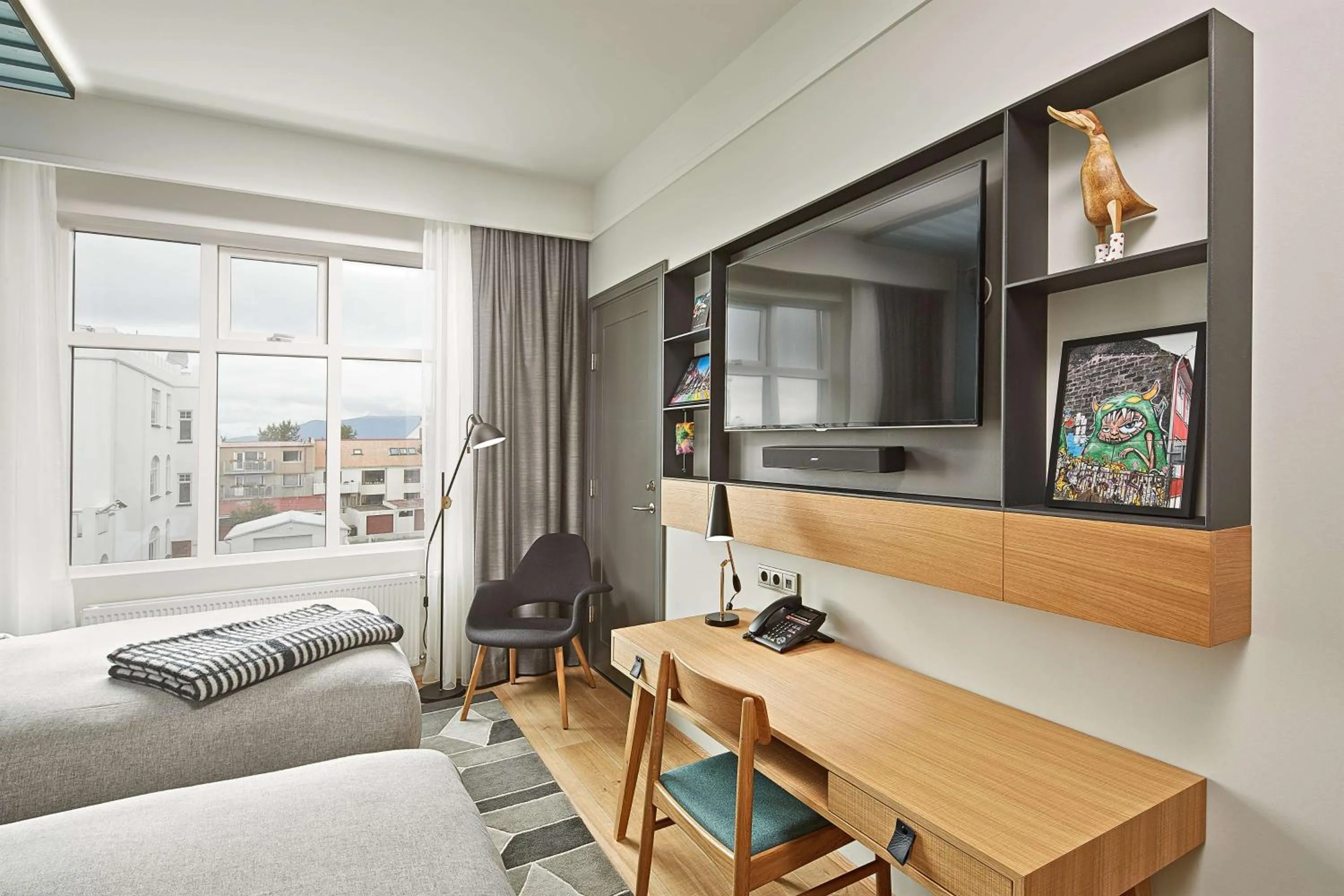 Bedroom, Bed in Canopy by Hilton Reykjavik City Centre