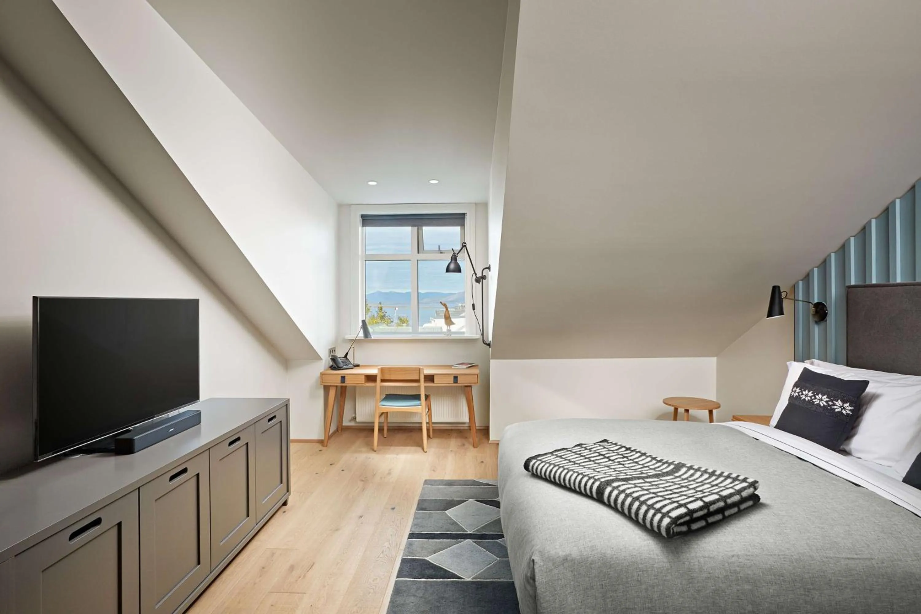 Bedroom, Bed in Canopy by Hilton Reykjavik City Centre