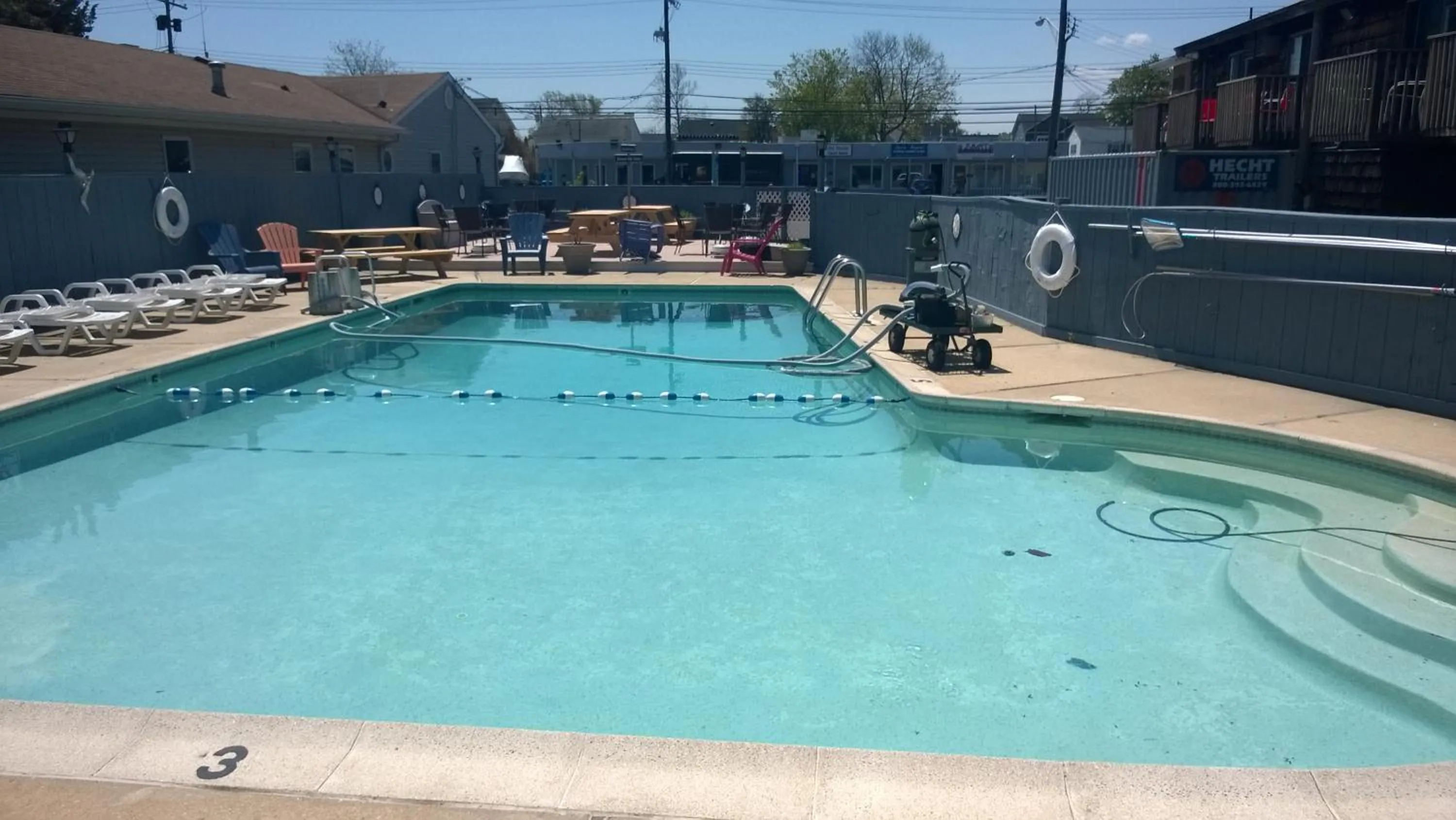Pool view in Atlantic Motel