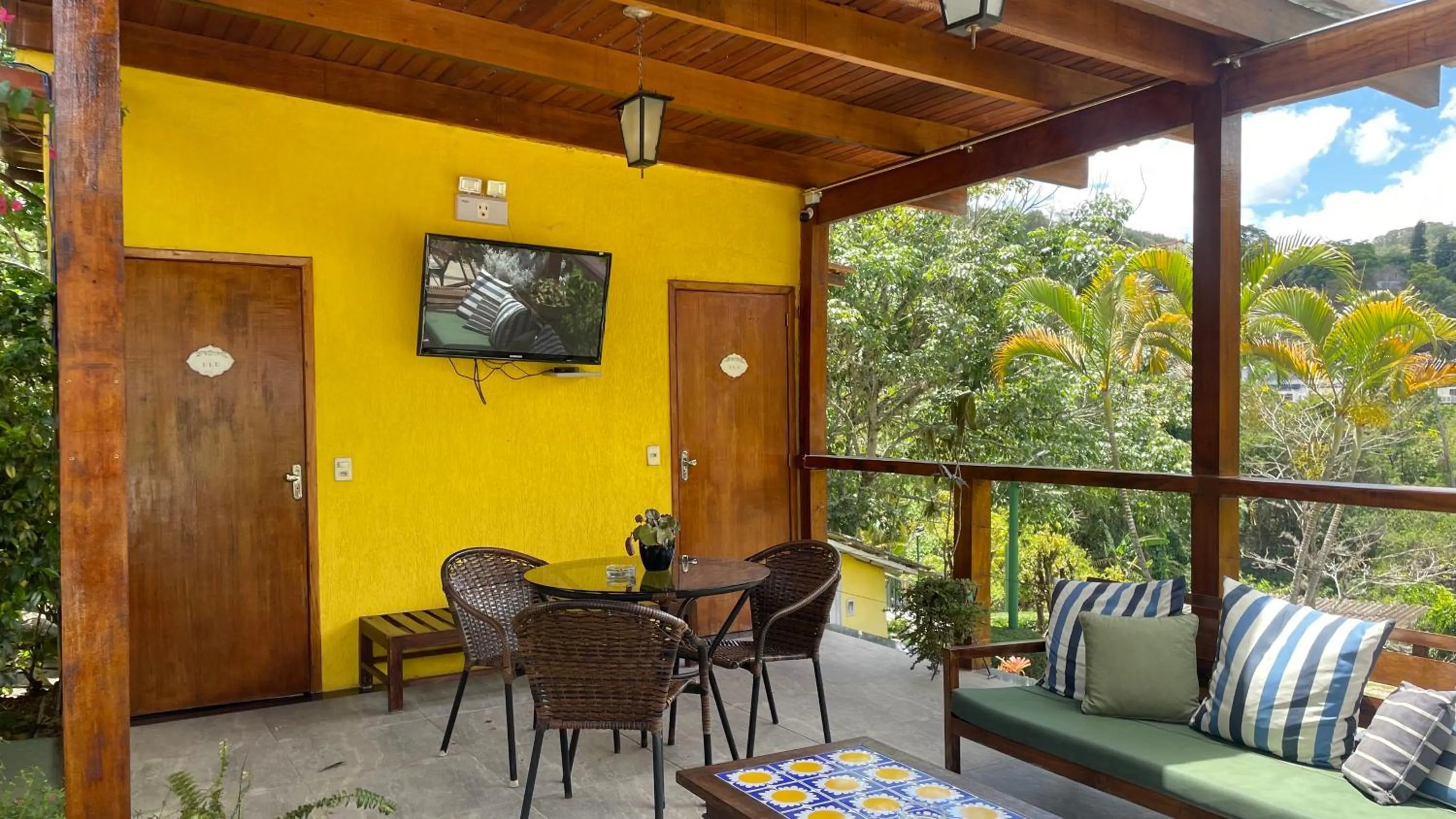 Balcony/Terrace in Pousada Sitio Sossego