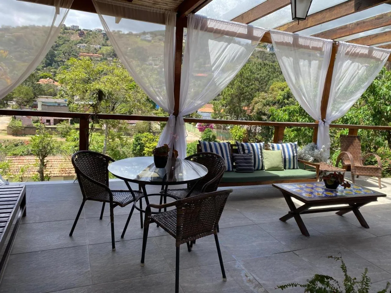 Balcony/Terrace in Pousada Sitio Sossego