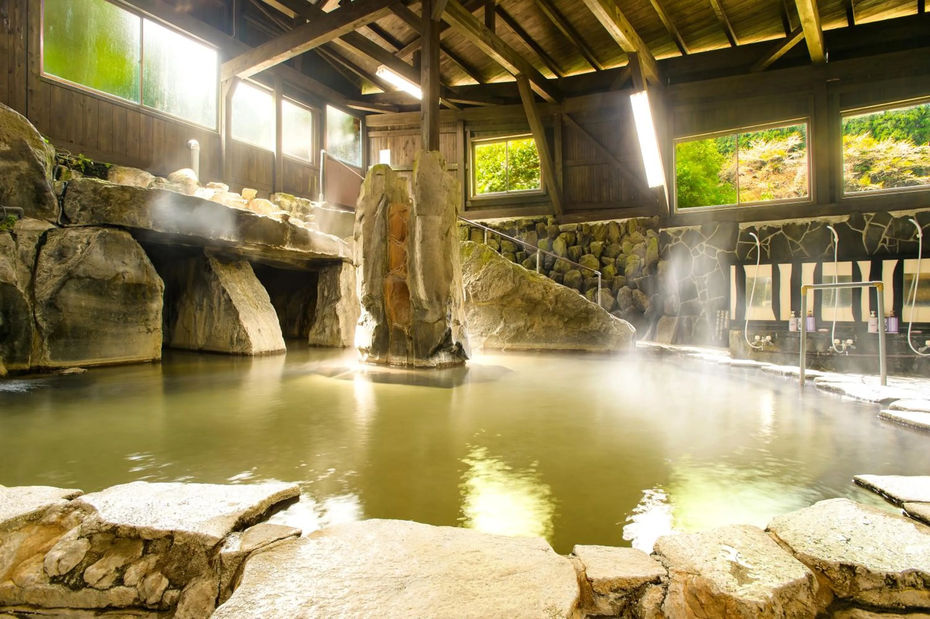 Hot Spring Bath in Kinosato Yamanoyu