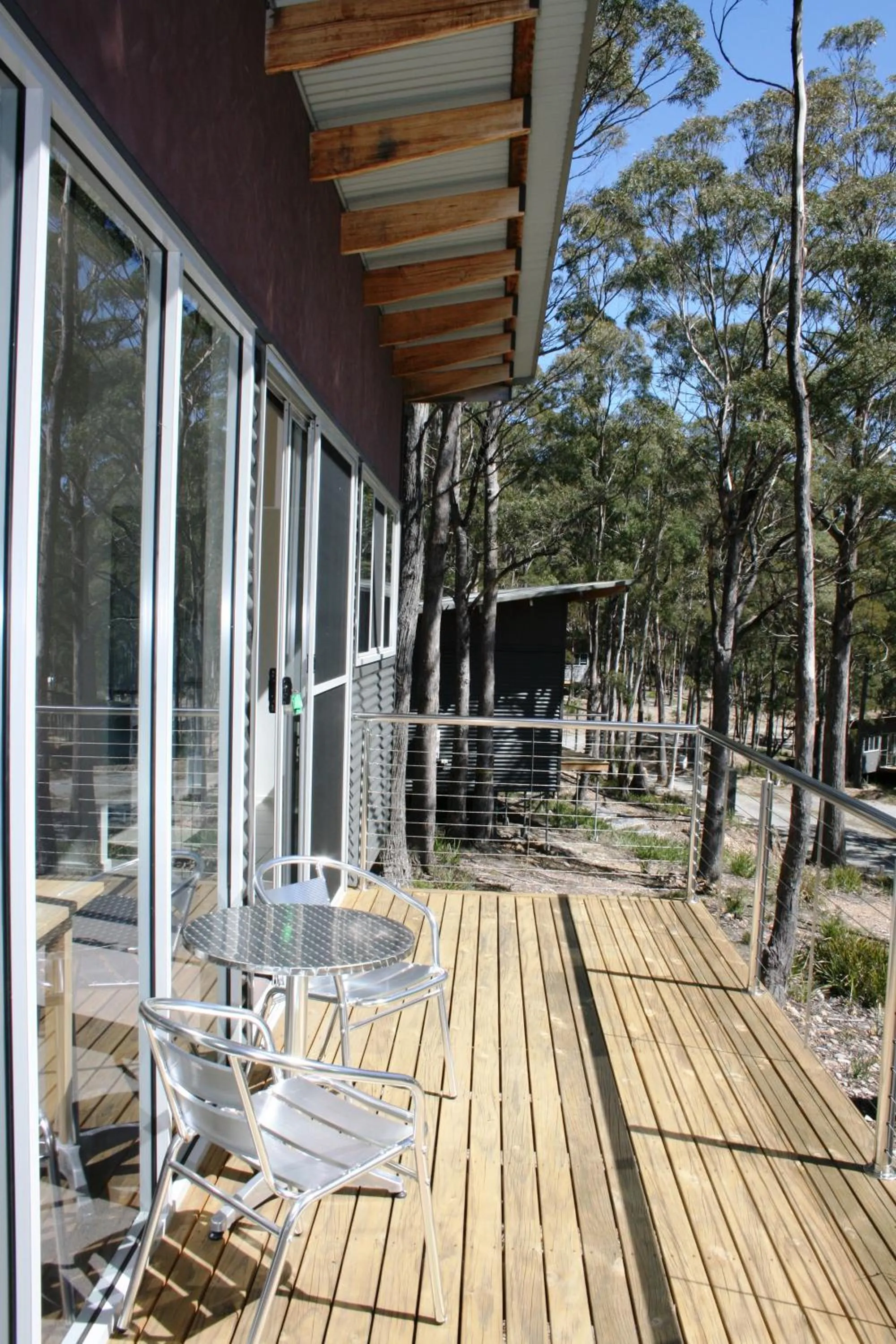 Balcony/Terrace in Craggy Peaks Wilderness Cabins