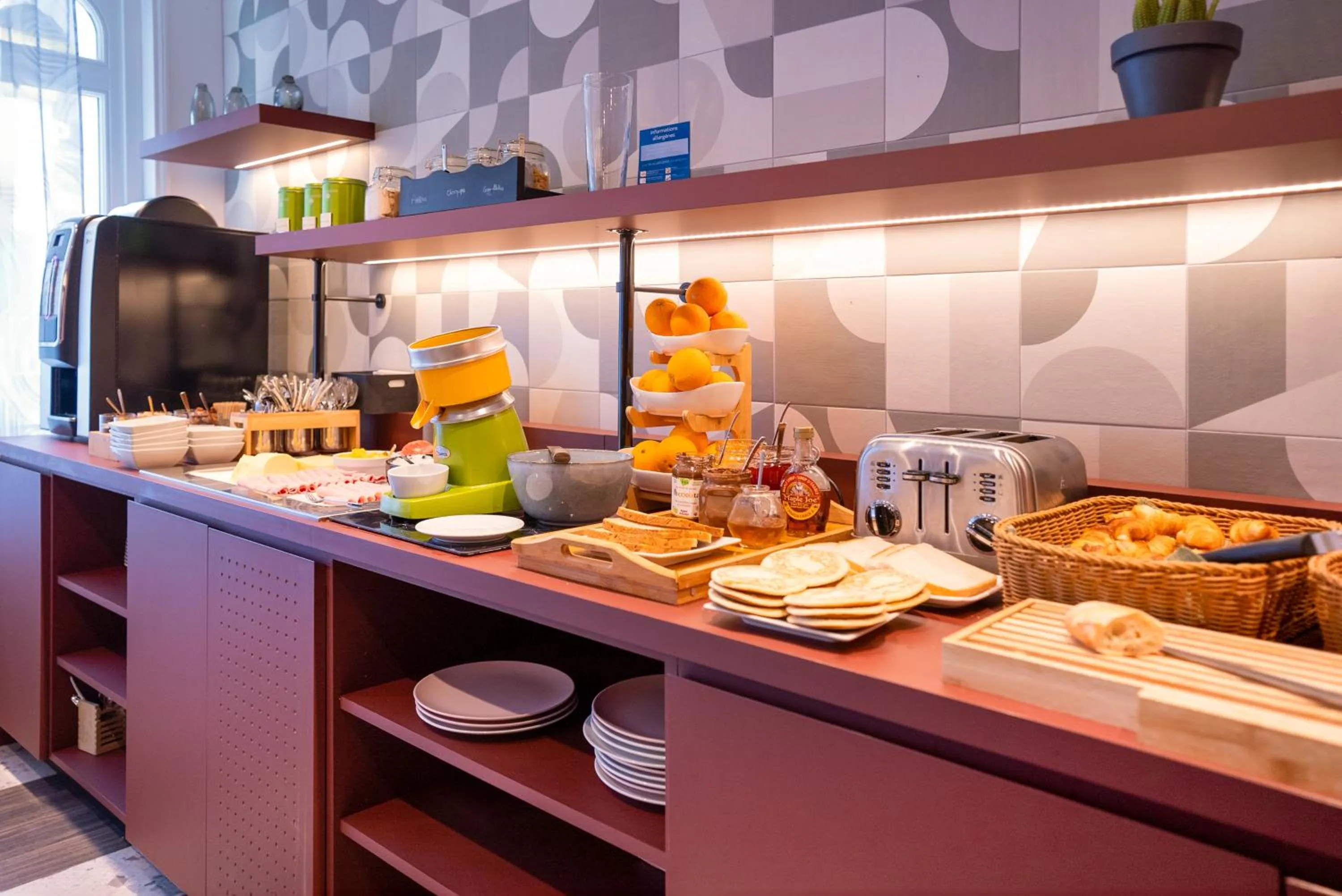 Buffet breakfast in ibis styles Paris Montmartre Batignolles