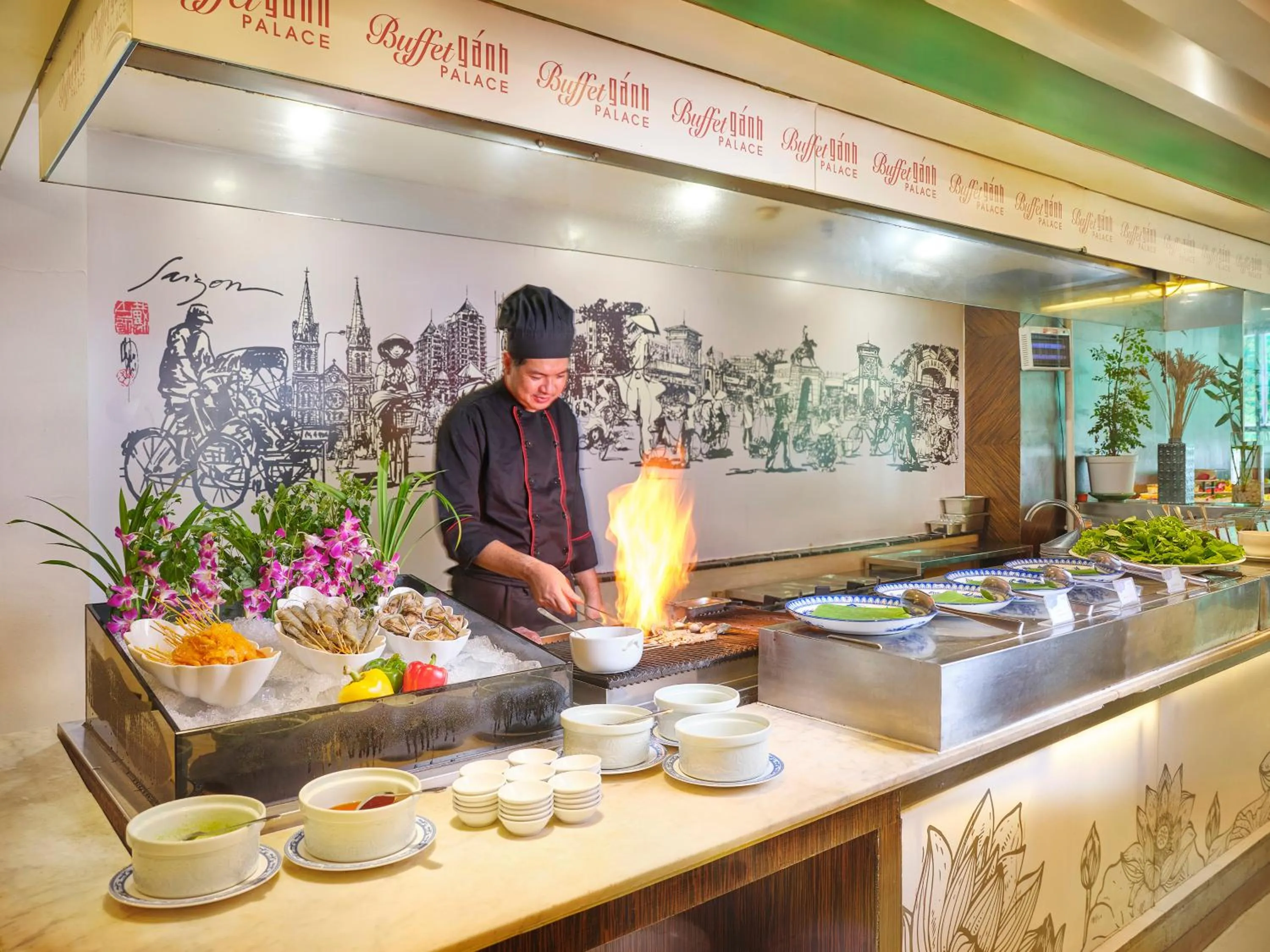 Food and drinks in Palace Hotel Saigon