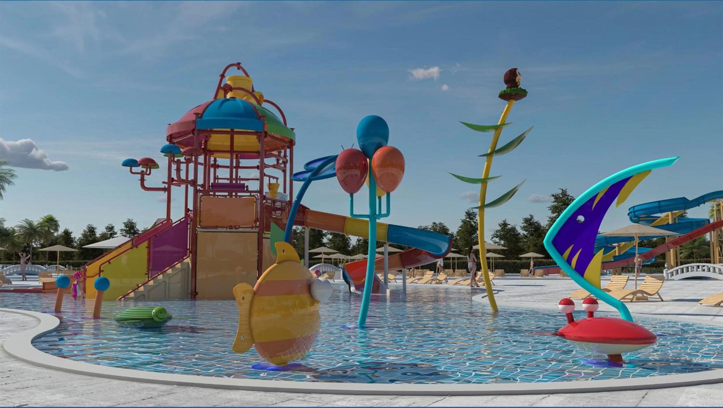 Aqua park in Apollonion Asterias Resort and Spa