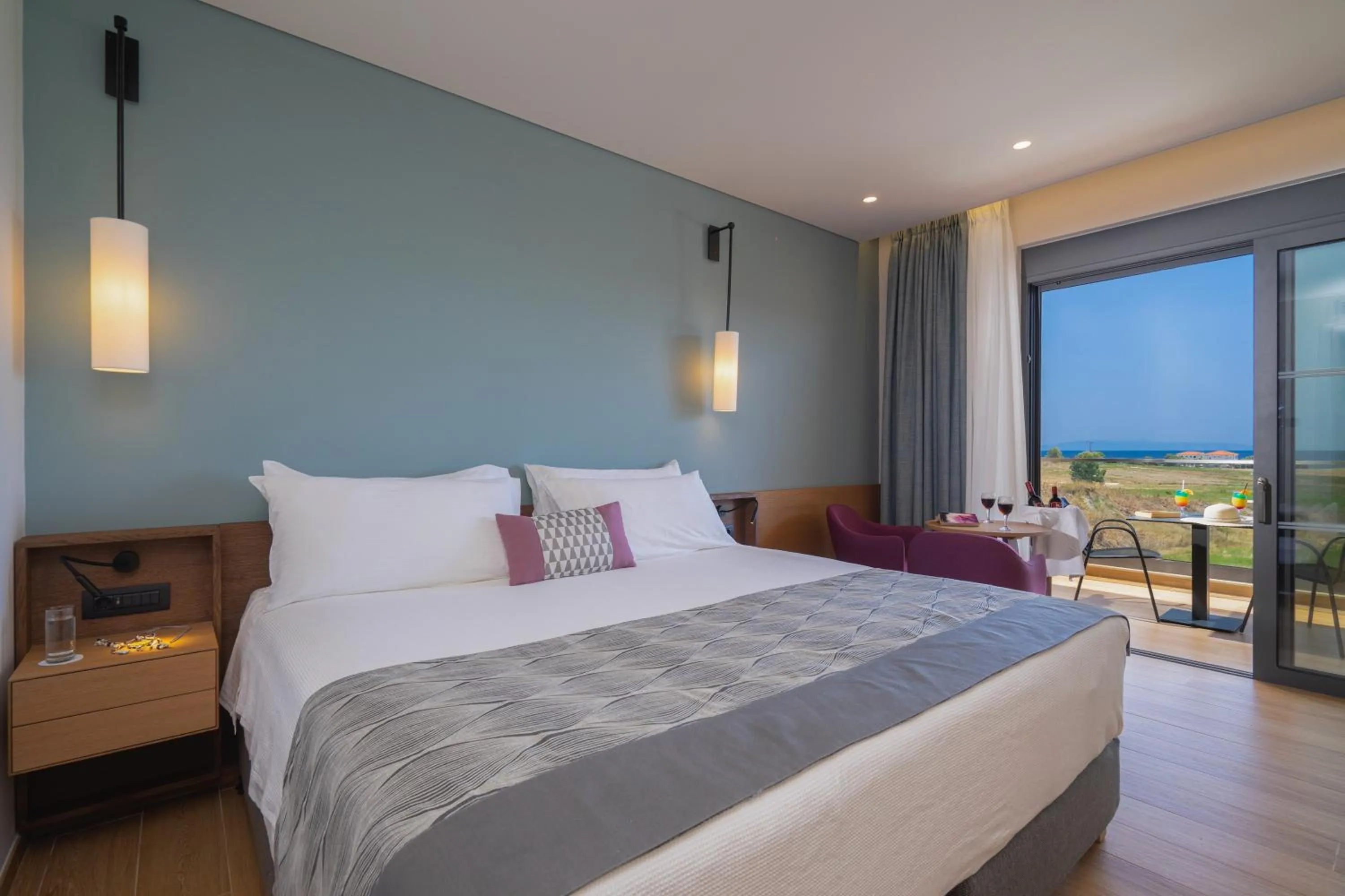 Bedroom, Bed in Apollonion Asterias Resort and Spa