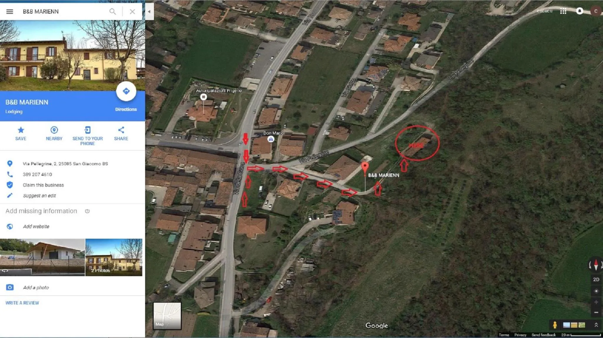 Property building in B&B Marienn