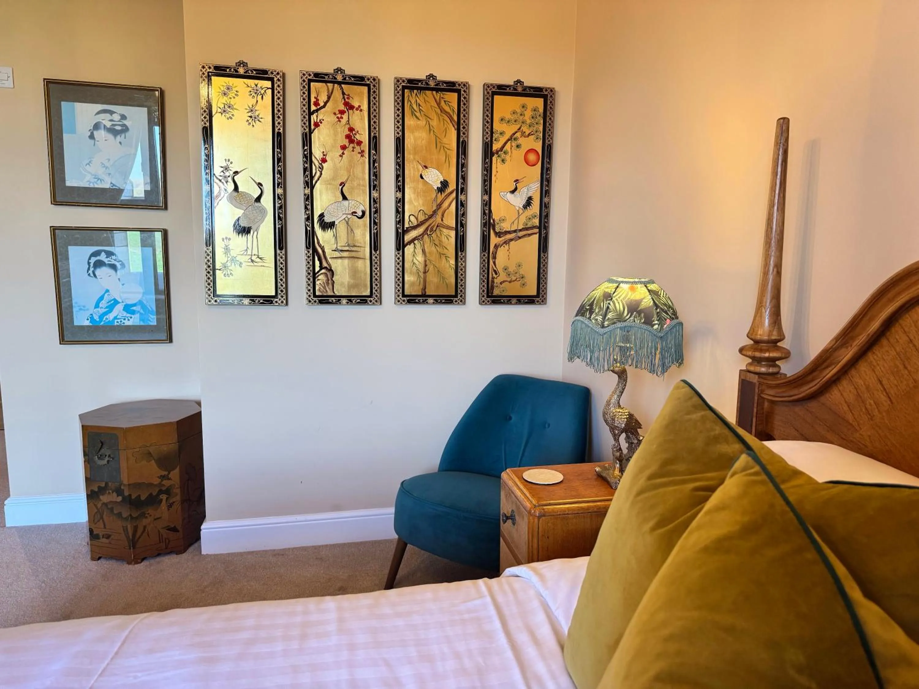 Decorative detail, Bed in The Bowl Inn