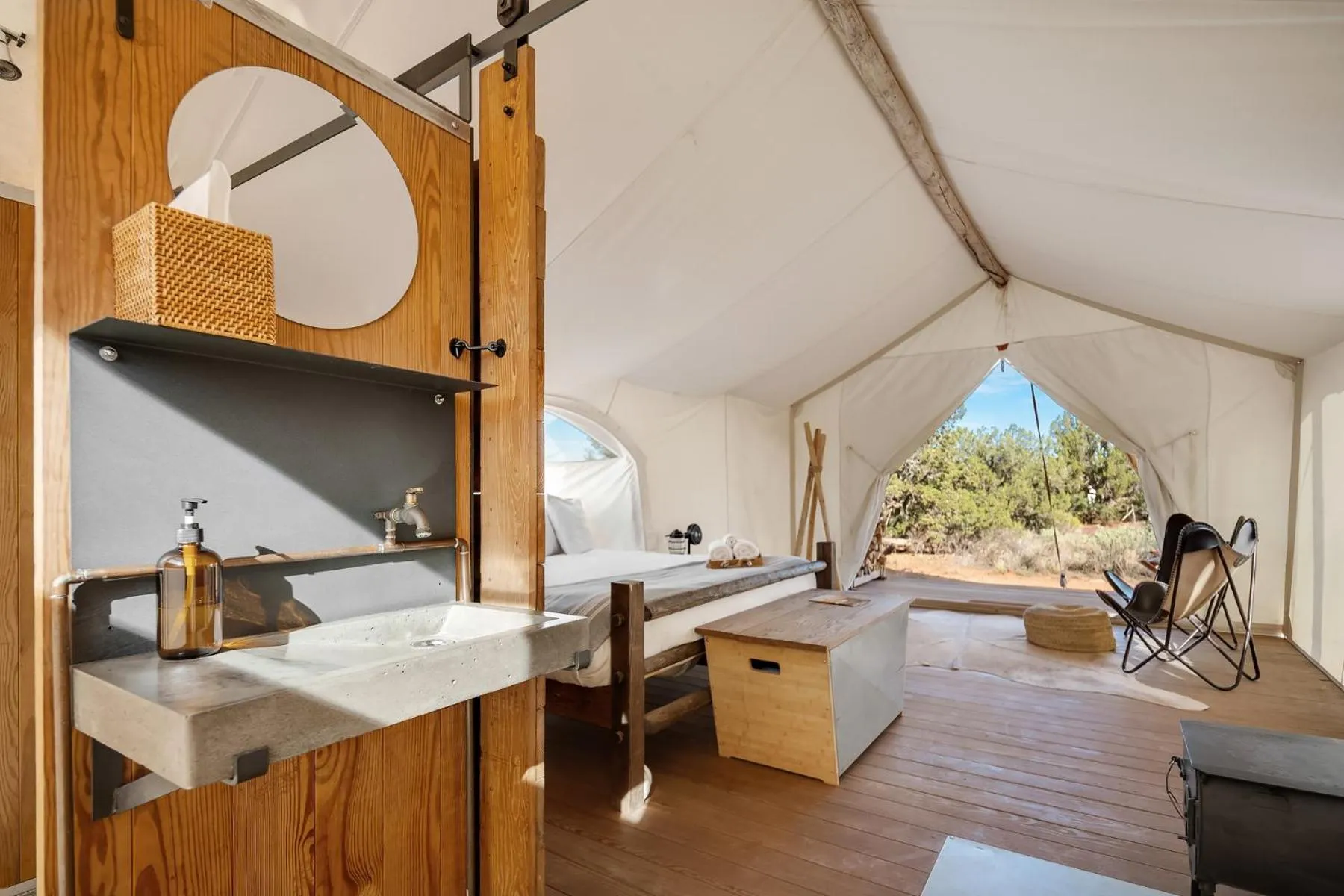 Bathroom in Under Canvas Grand Canyon