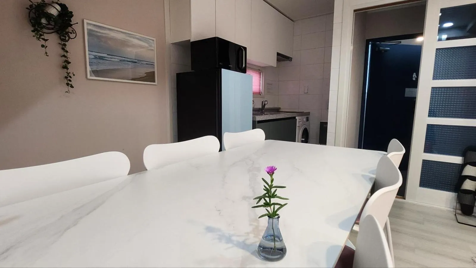 Kitchen or kitchenette in Pension Haneul Tari