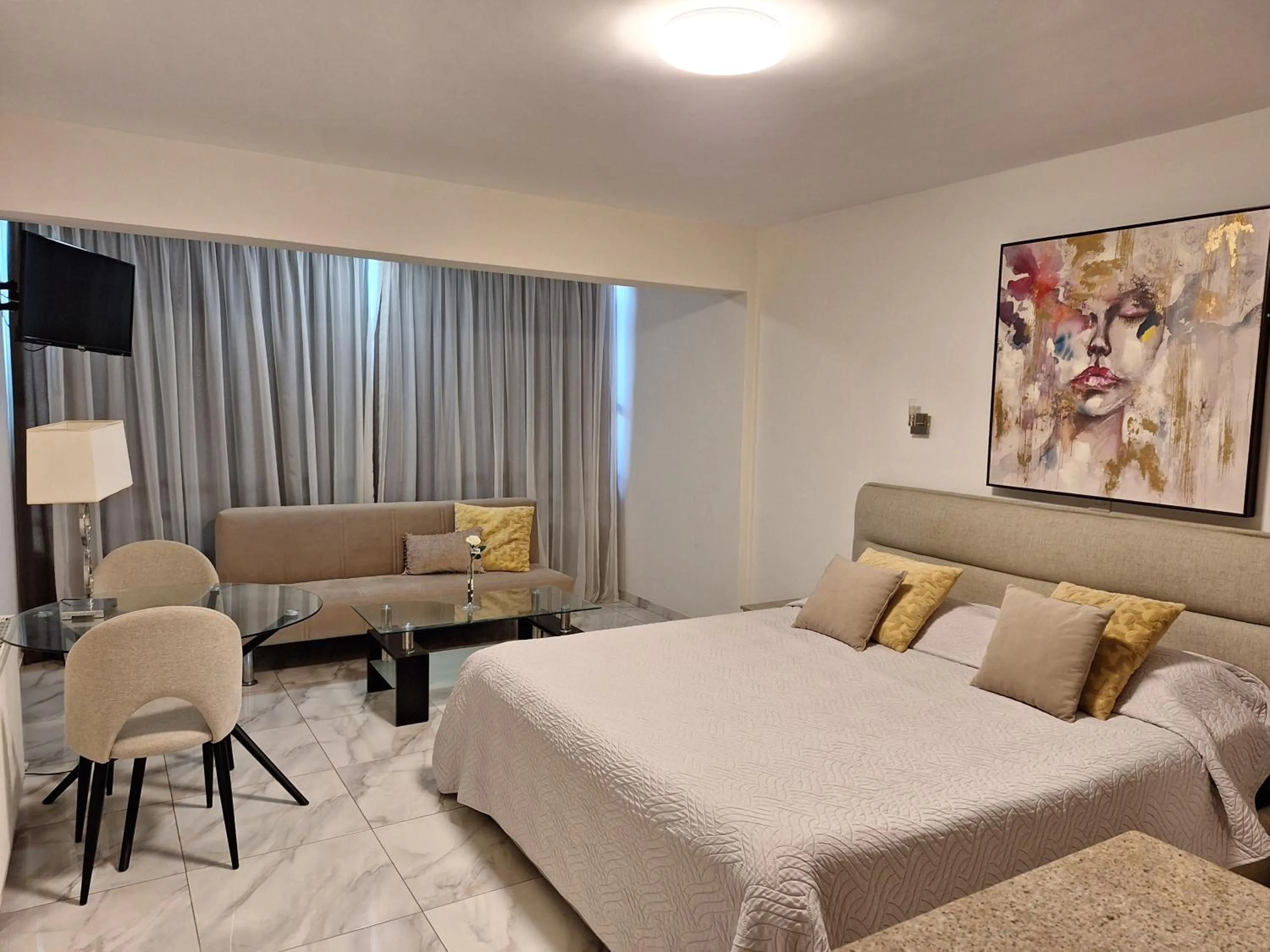 Bed in Marianna Hotel Apartments