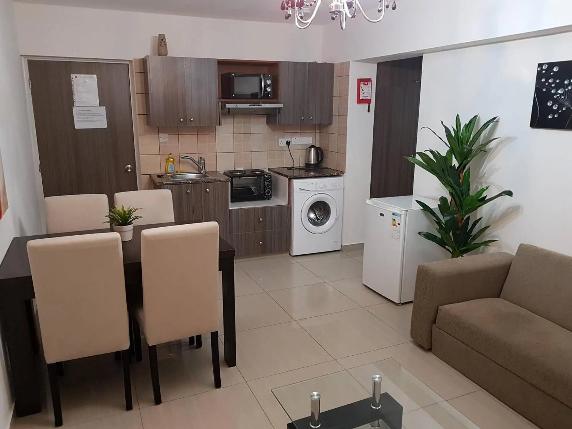Kitchen or kitchenette in Marianna Hotel Apartments