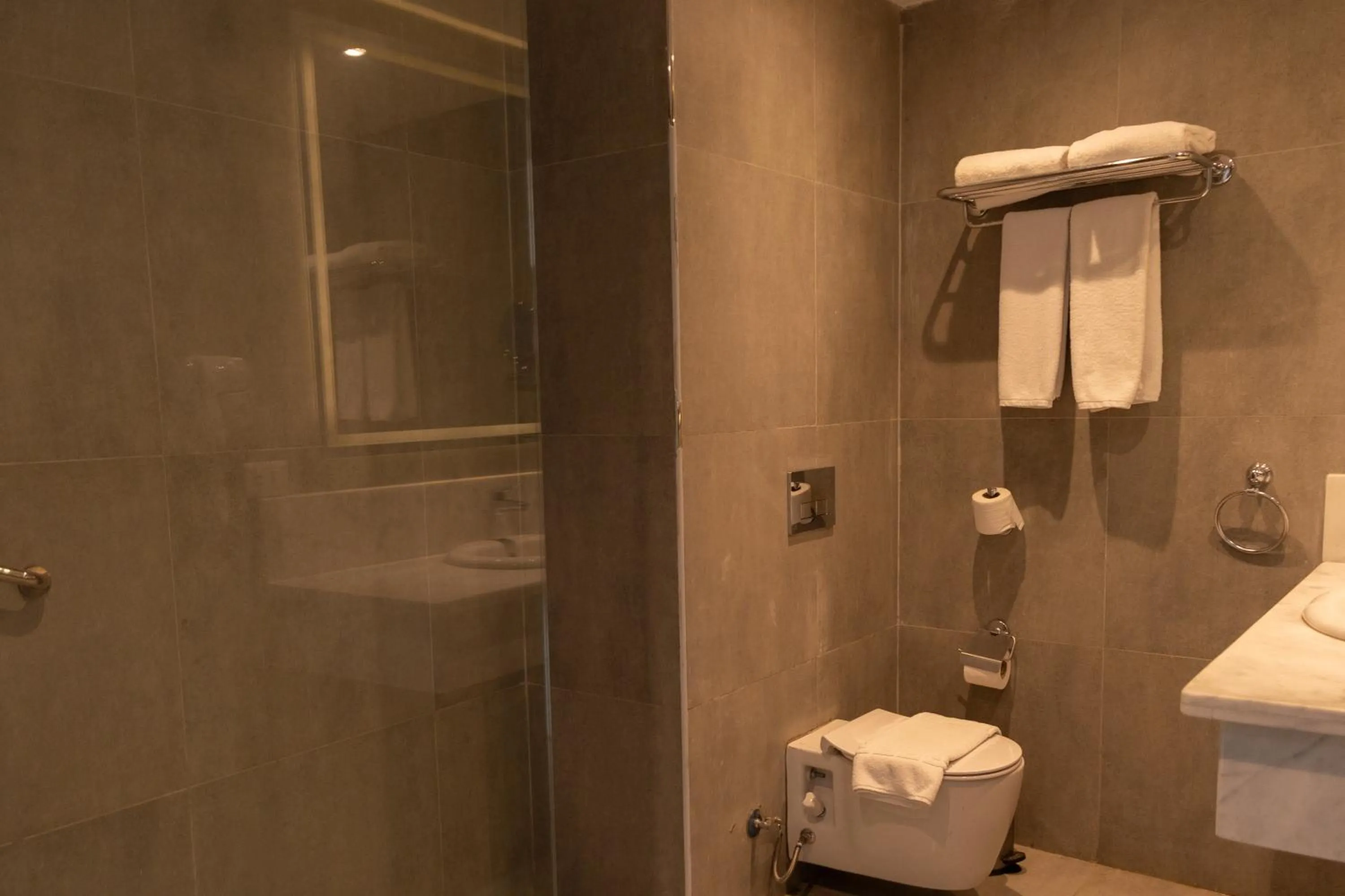 Shower in Sunny Days Mirette Family Resort