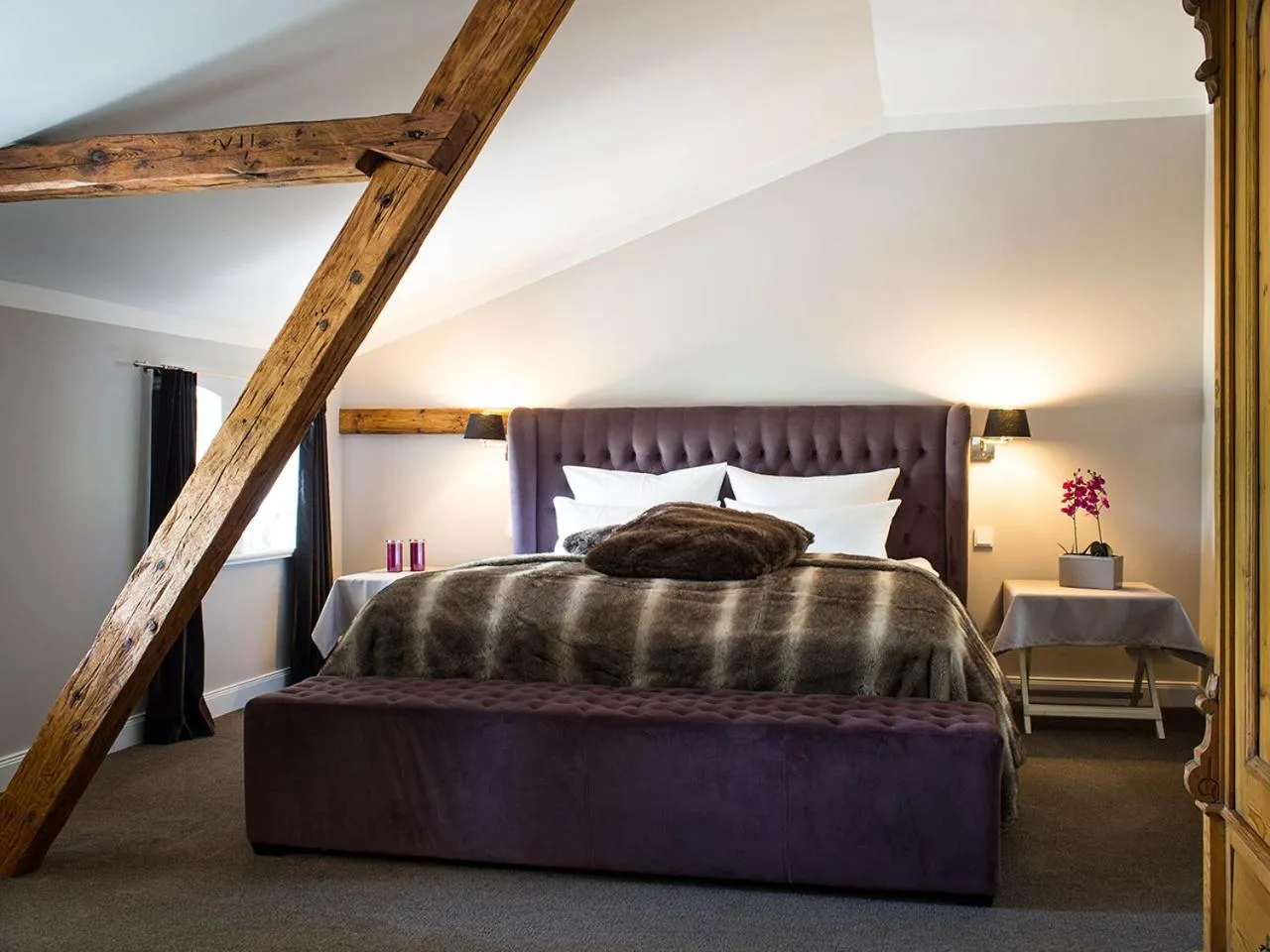 Bedroom, Bed in Herrenhaus Gut Neuruppersdorf