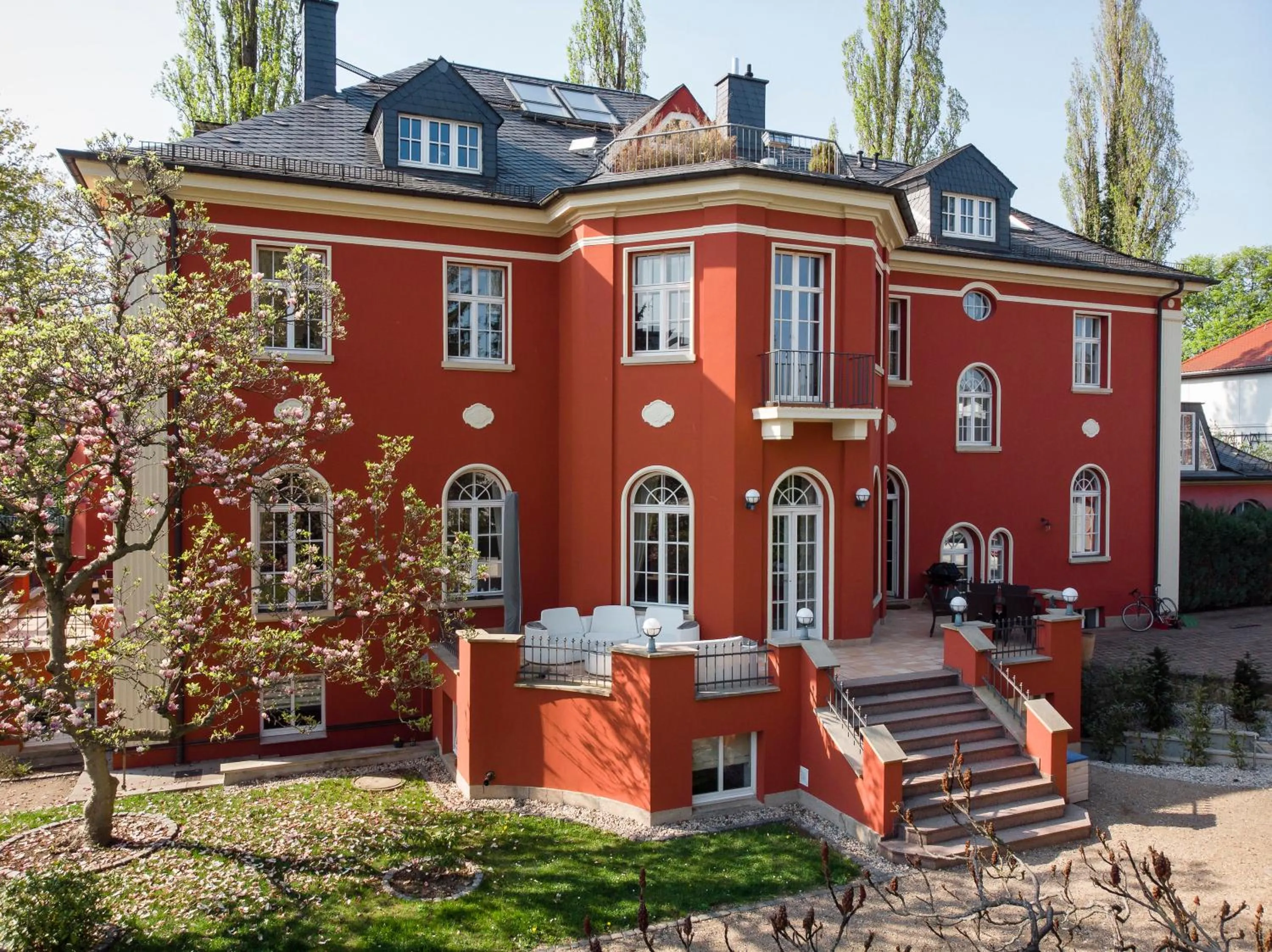 Bird's eye view in Villa am Park Apartment
