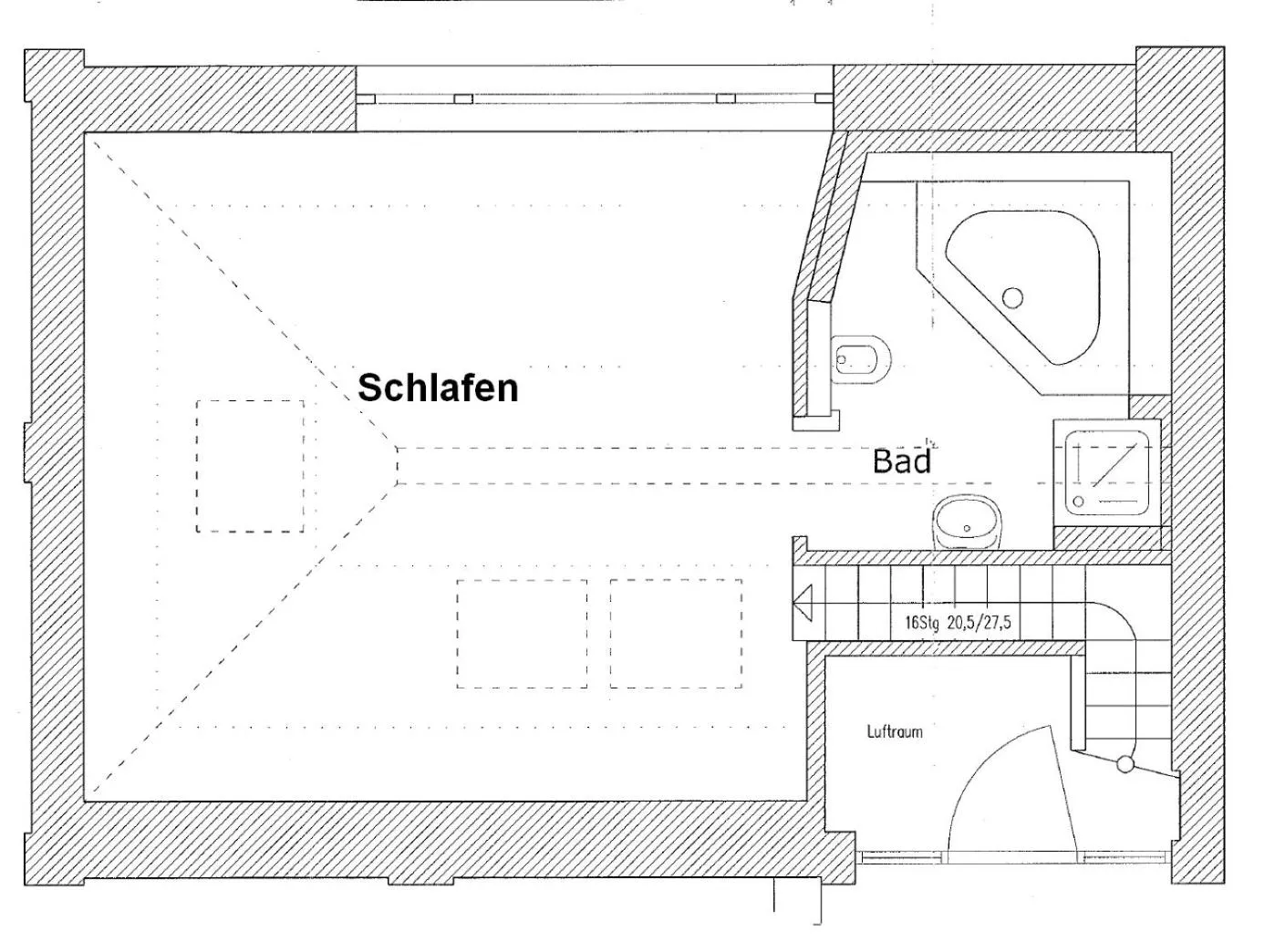 Floor plan in Villa am Park Apartment