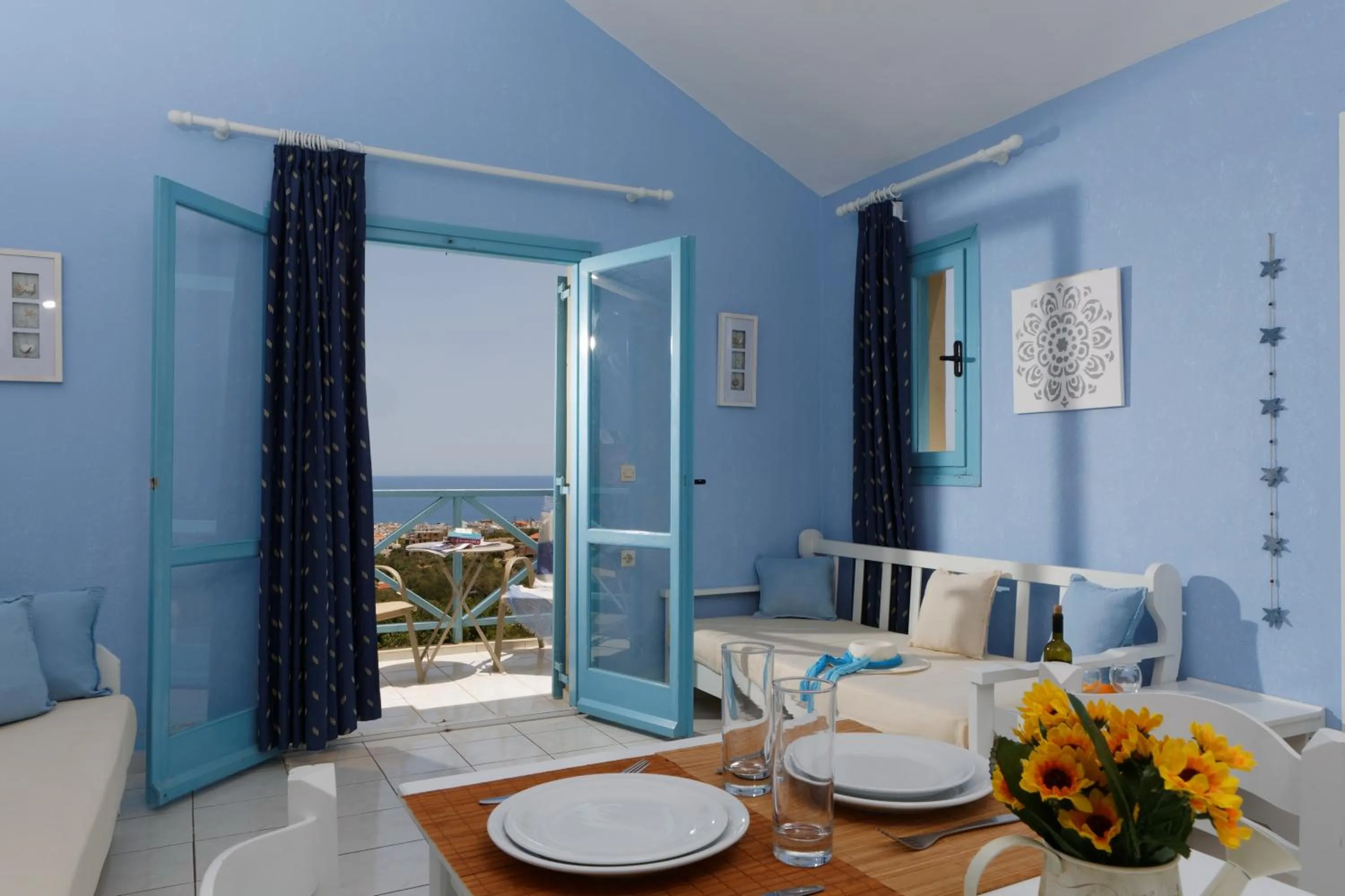 Seating area in Piskopiano Village