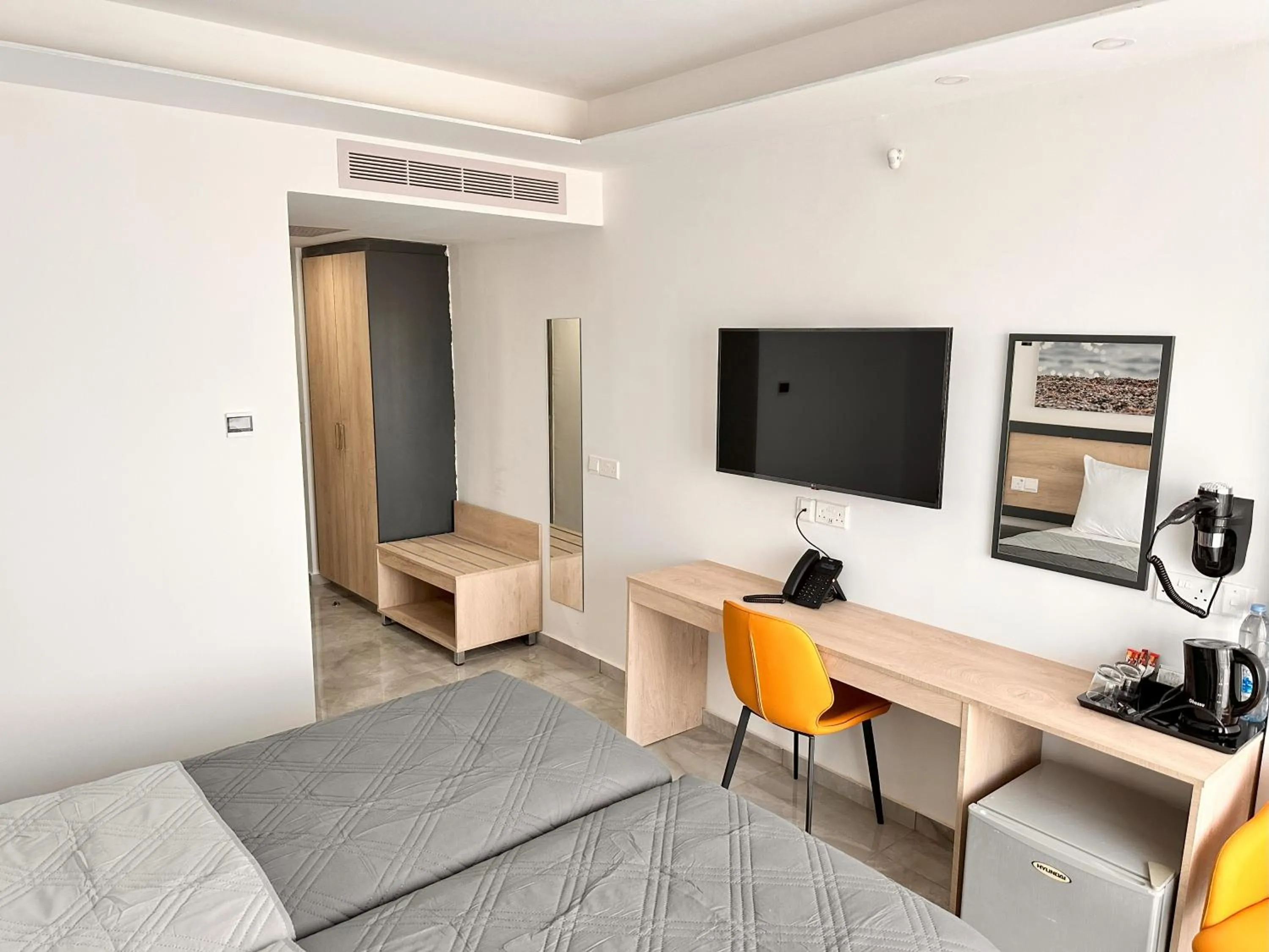 Bed in Papouis Protaras Hotel