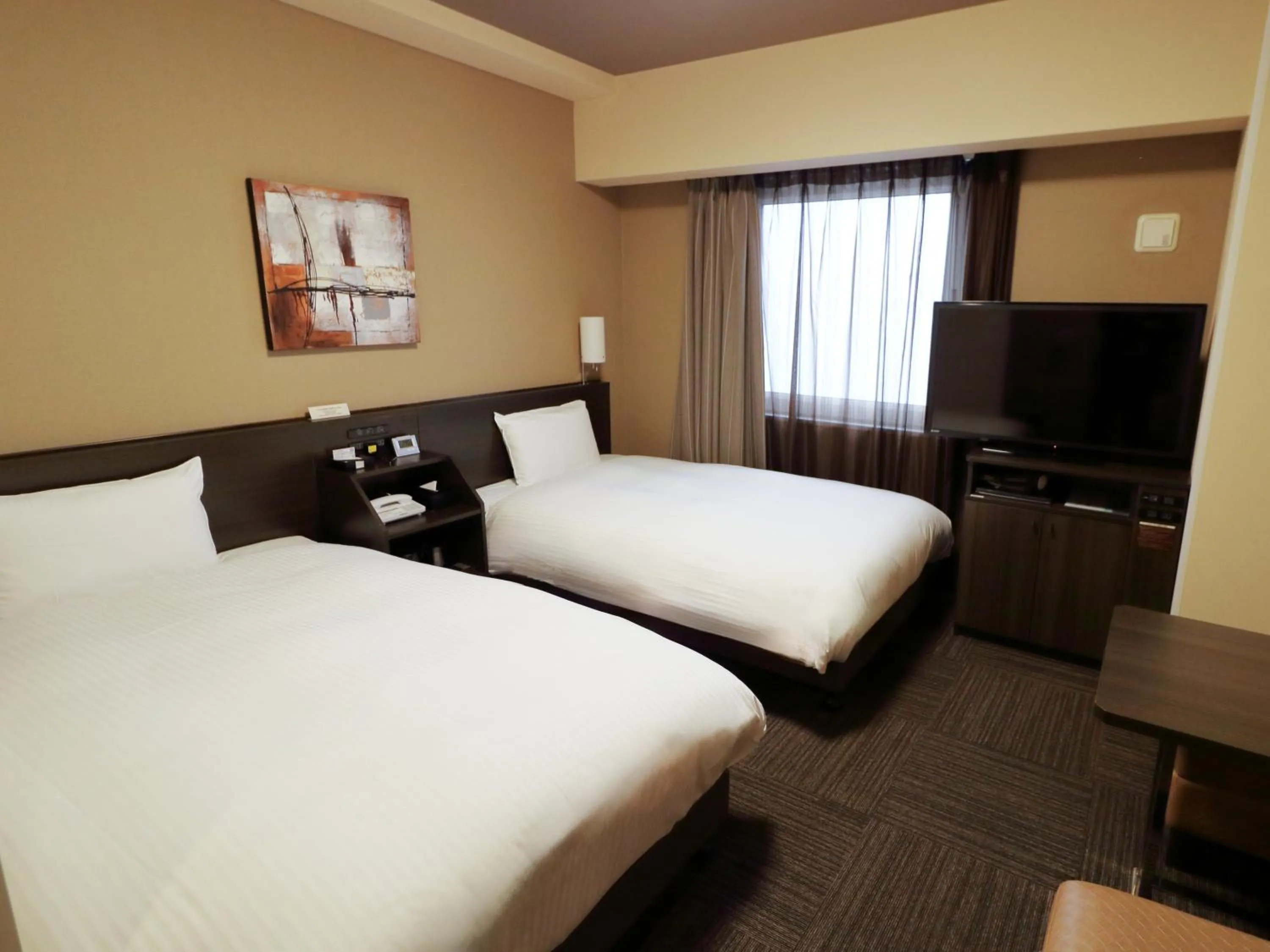Photo of the whole room, Bed in Hotel Route-Inn Shimizu Inter