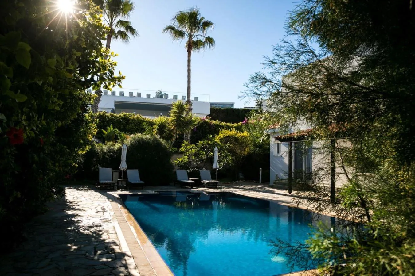 Pool view in Theo Sunset Bay Hotel