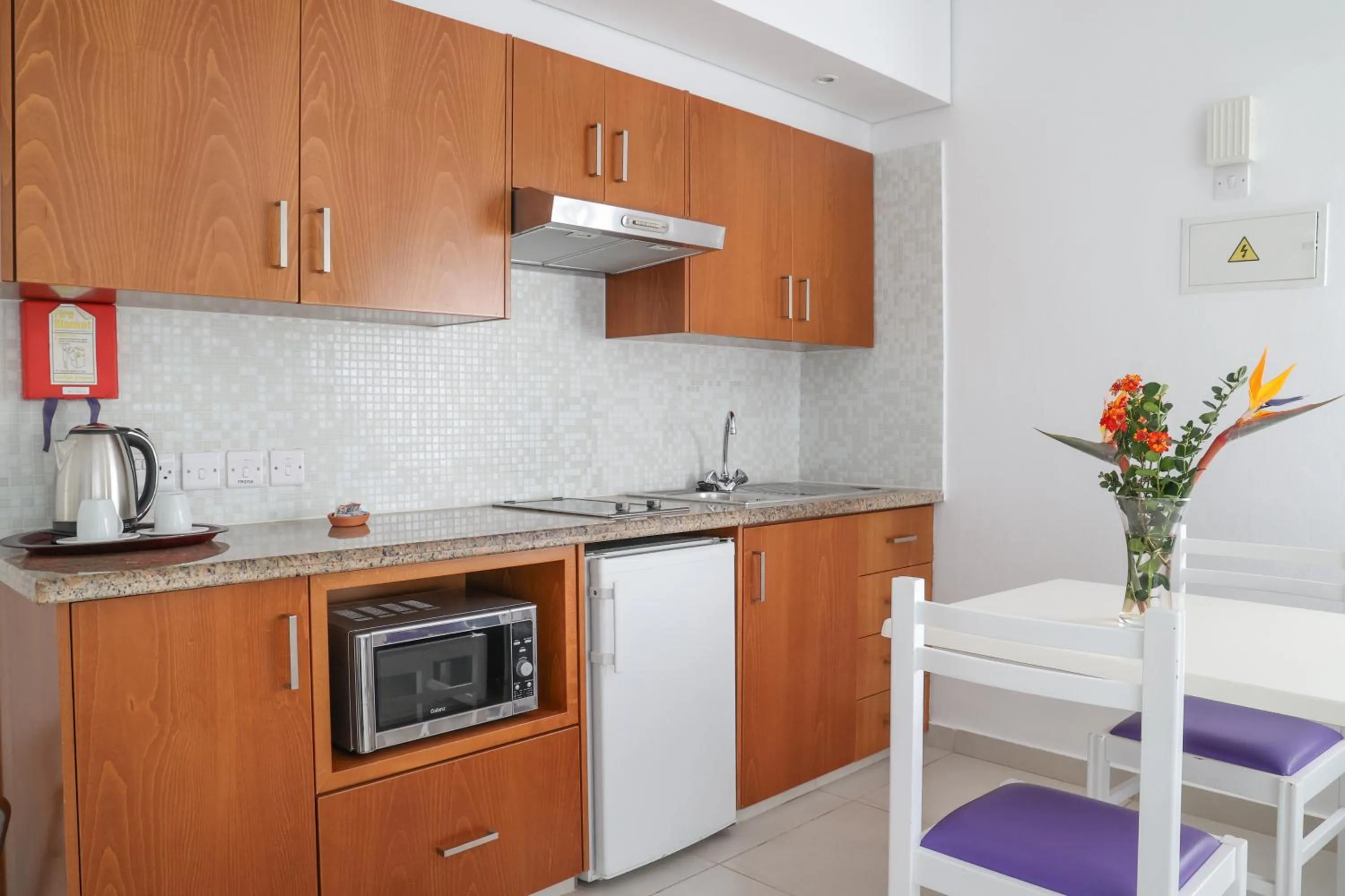 Kitchen or kitchenette in Alva Hotel Apartments