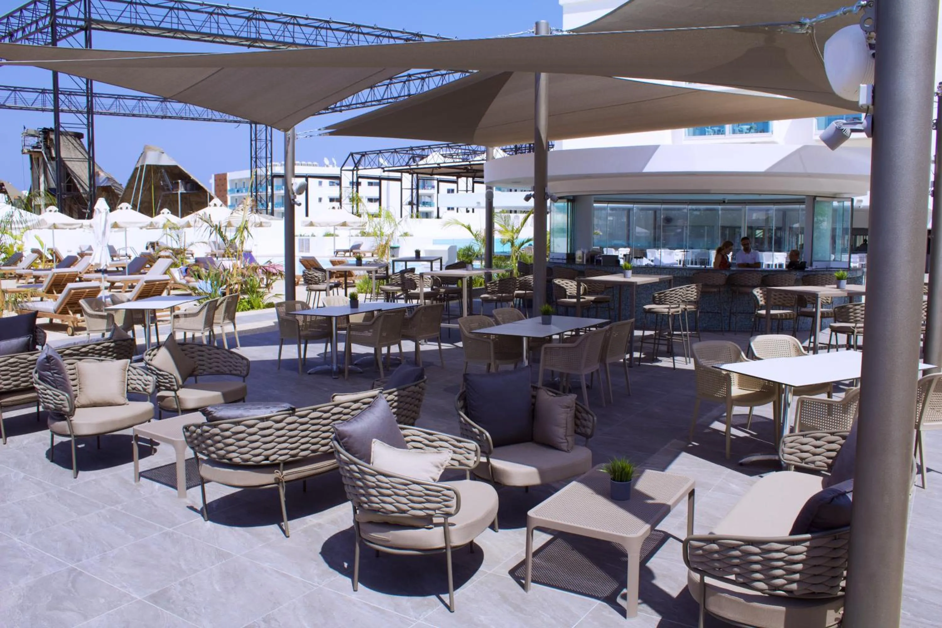 Patio in Kapetanios Bay Hotel Protaras