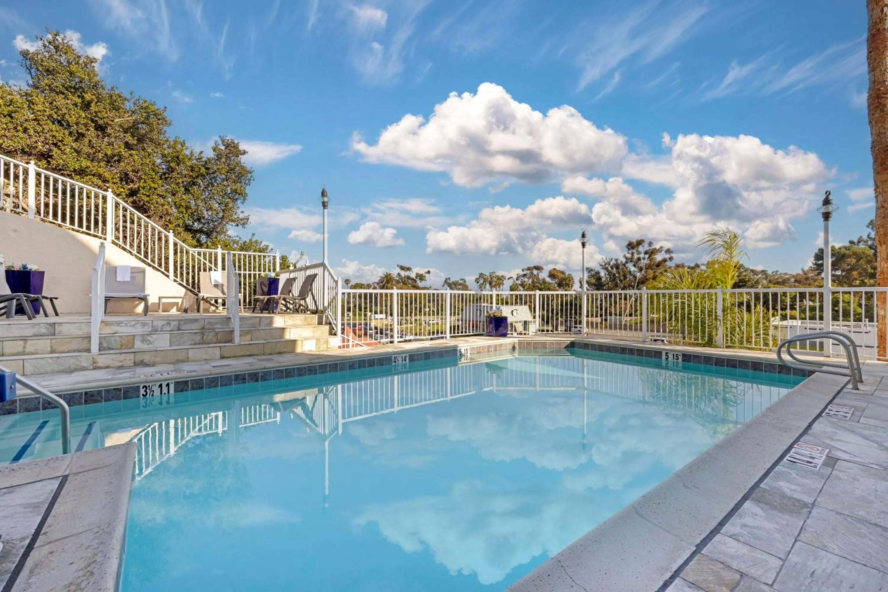 Pool view in Best Western Plus Marina Shores Hotel