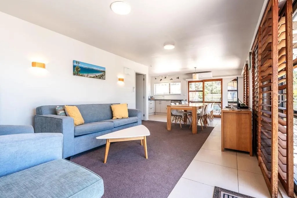 Living room in Onetangi Beach Apartments