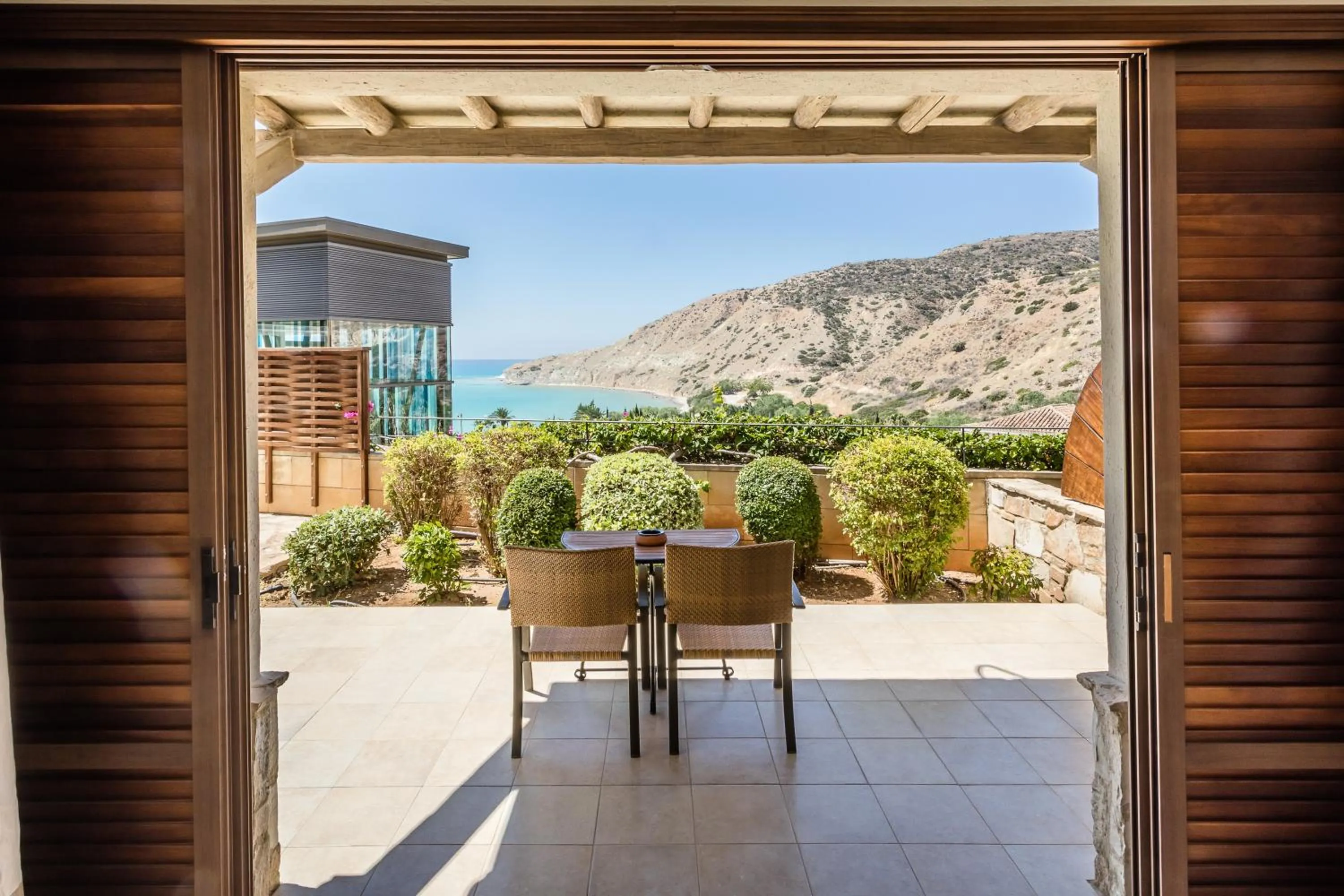 Patio in Columbia Beach Resort