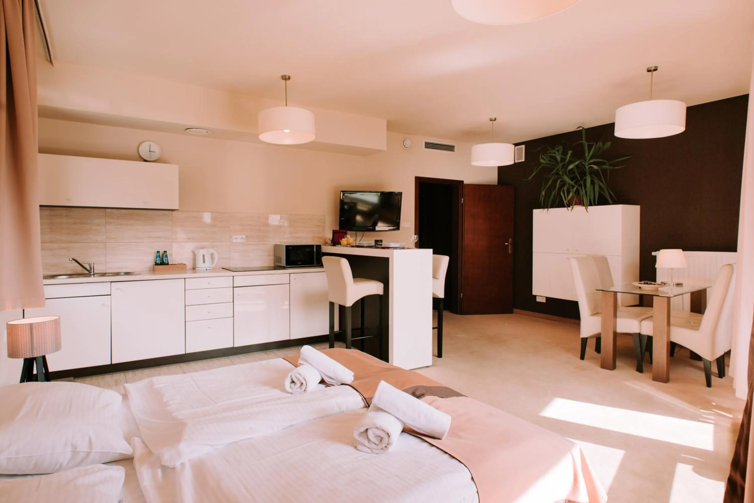 Kitchen or kitchenette, Bed in Szklane Domy