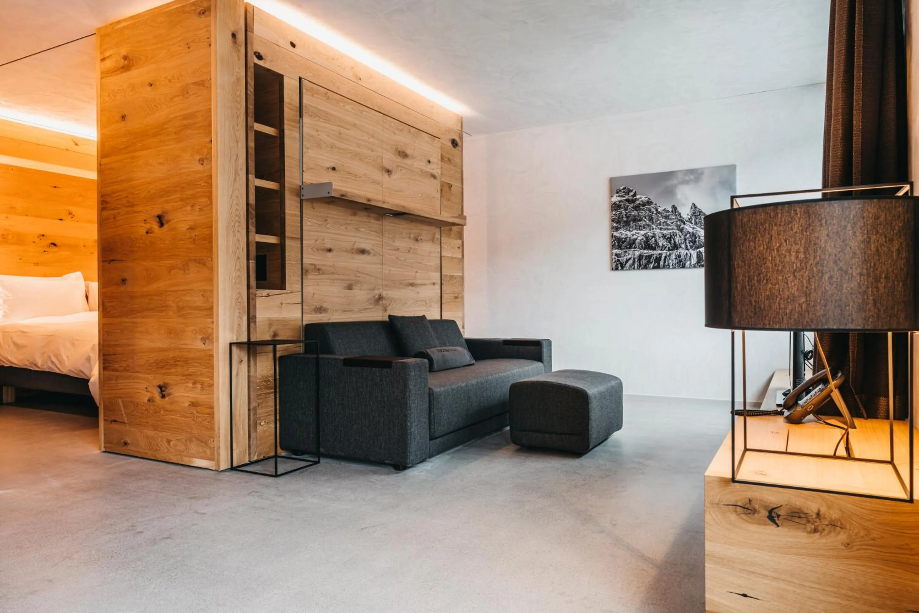 Living room, Bed in rocksresort