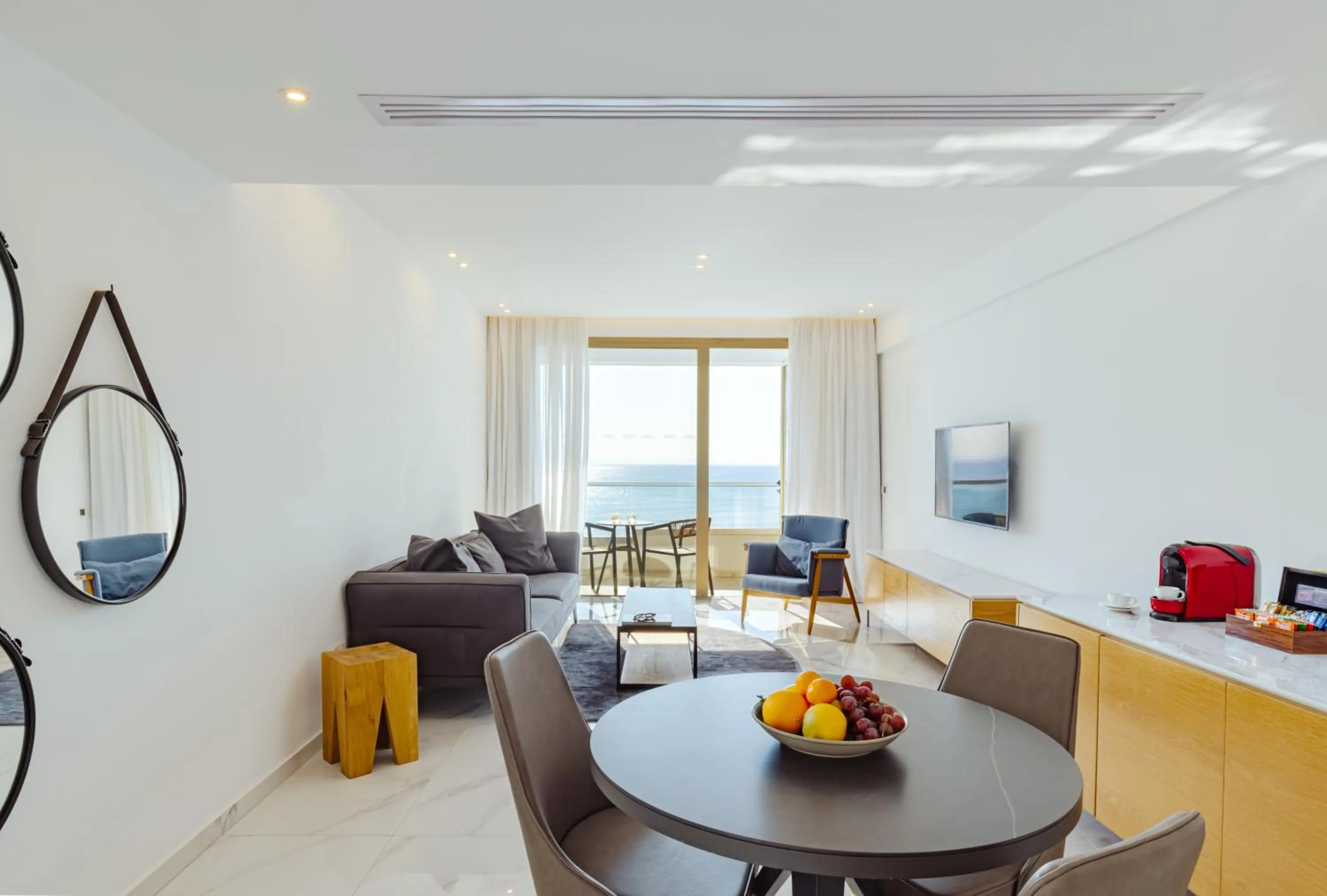 Seating area in Golden Bay Beach Hotel